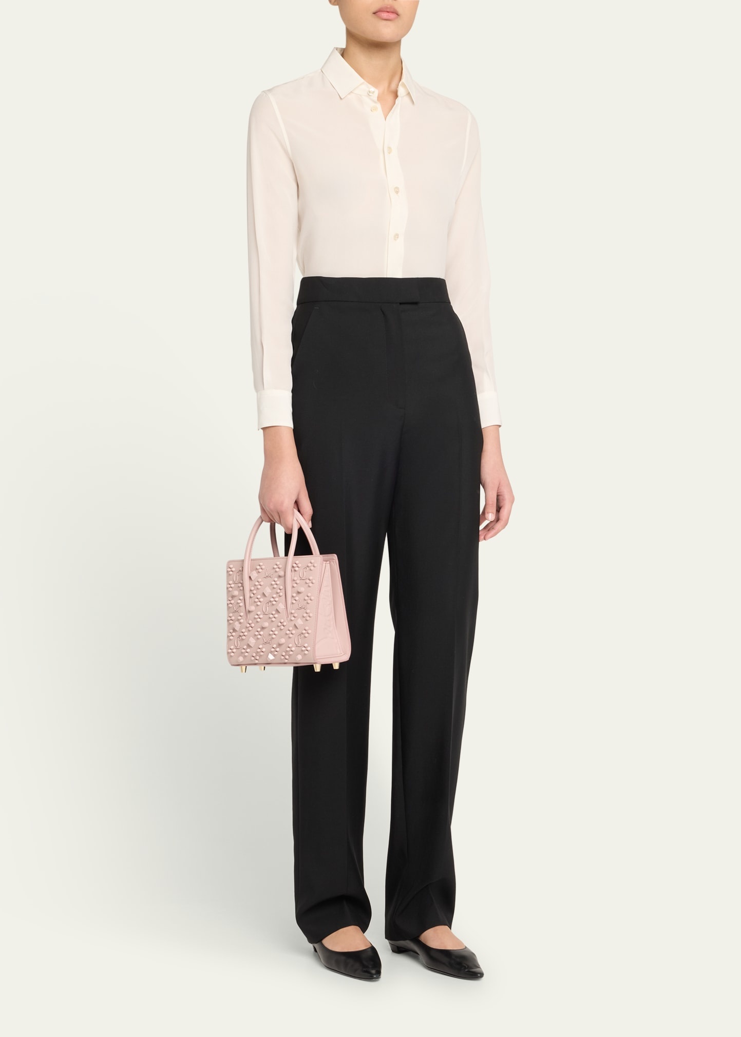Paloma Mini in Leather with Loubinthesky Spikes - 5