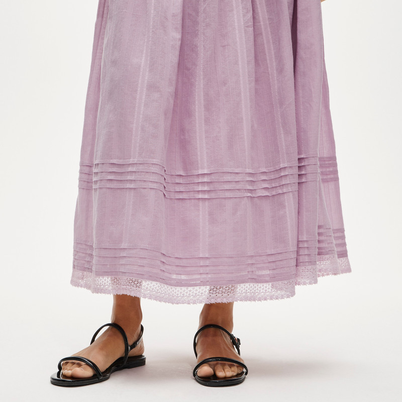 Midi skirt in embroidered dobby 3