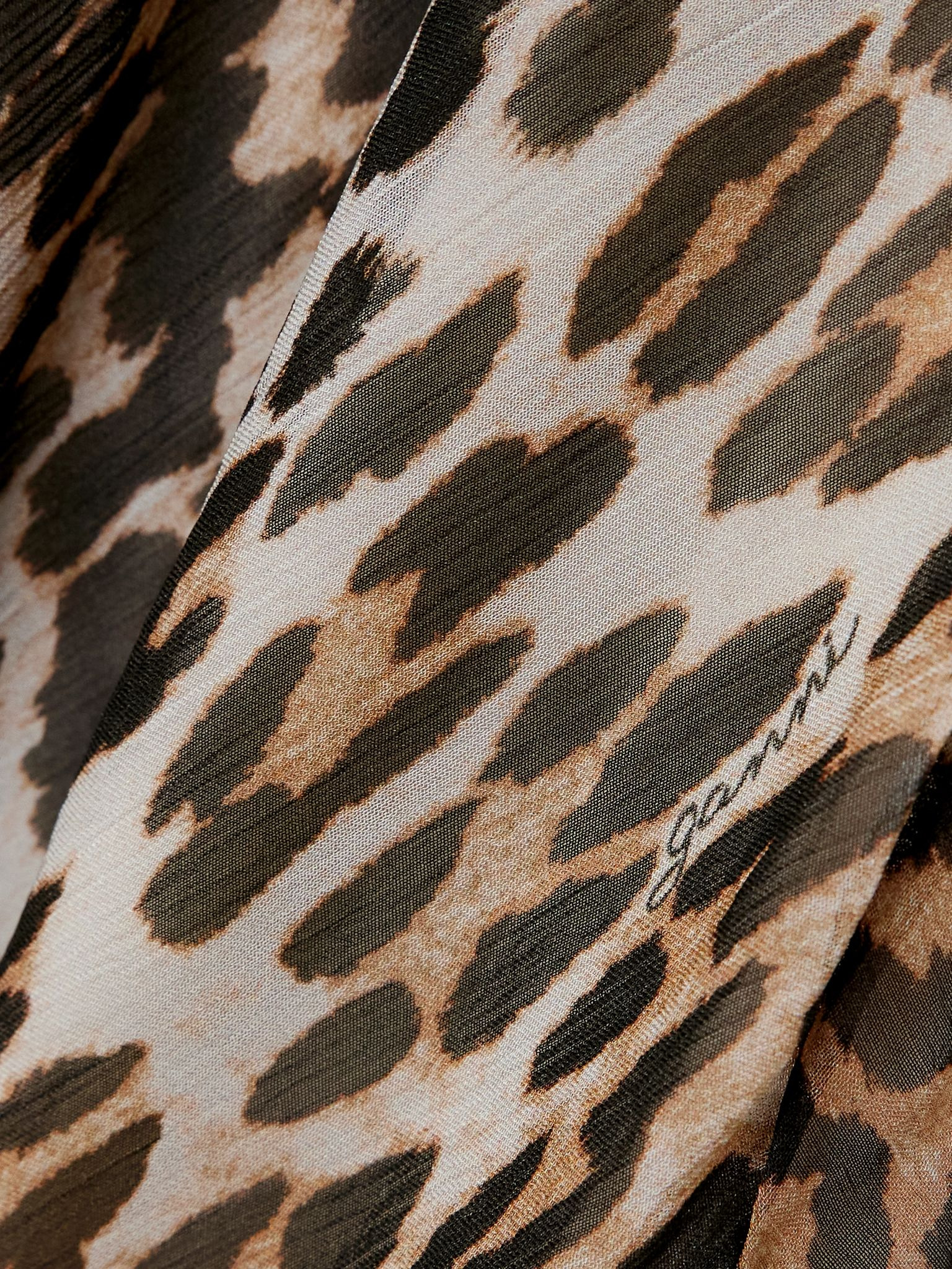 Leopard-print chiffon maxi dress Leopard print - 4
