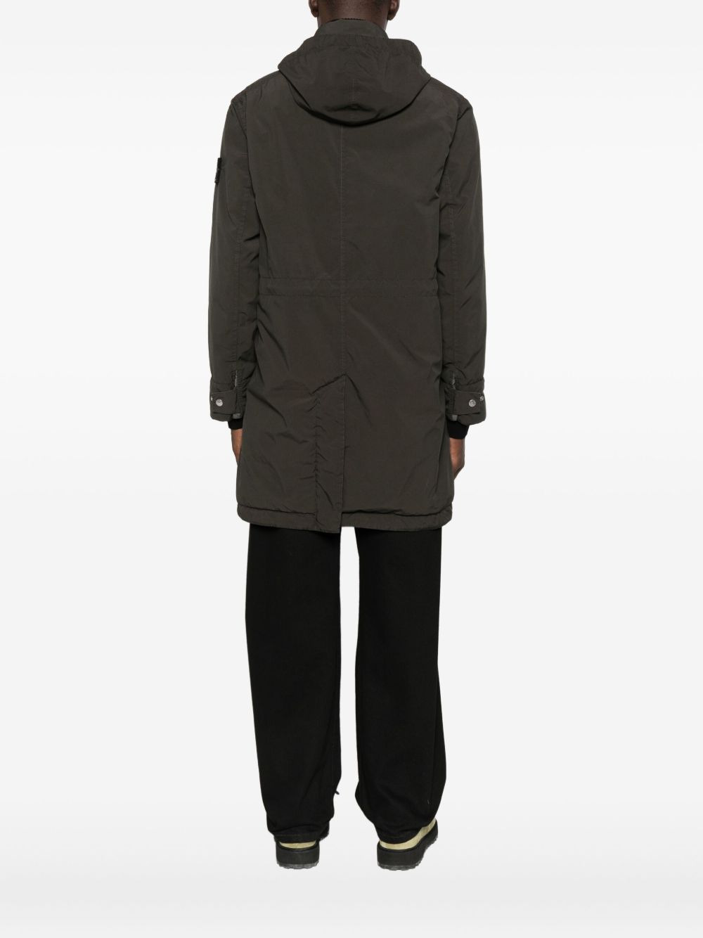 hooded buttoned coat - 4