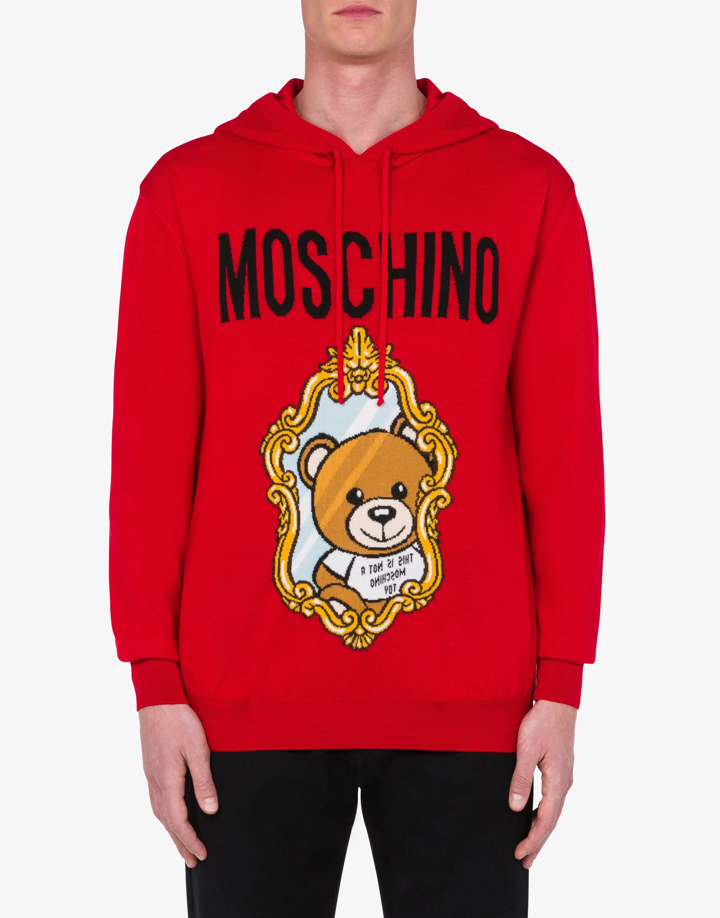 MIRROR TEDDY BEAR HOODED PULLOVER - 2