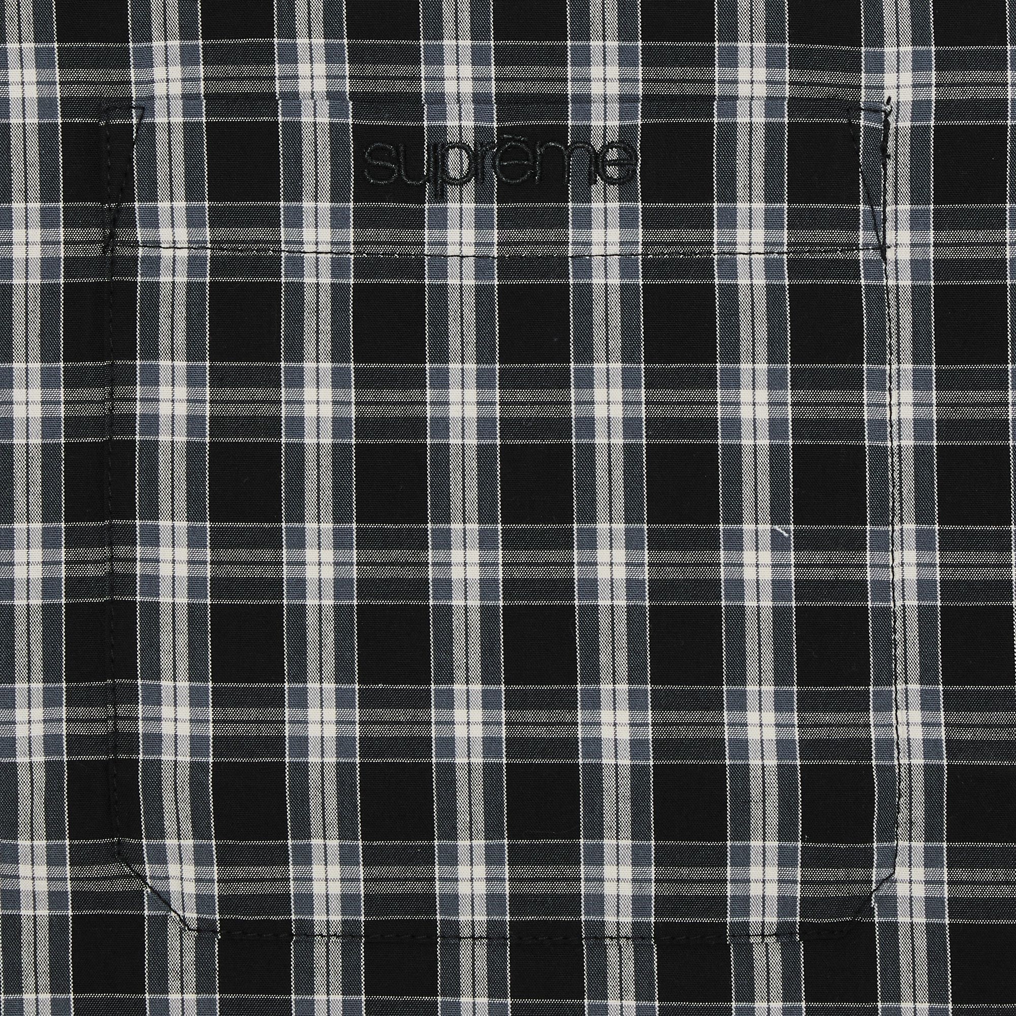 Supreme Mini Plaid Short-Sleeve Shirt 'Black' - 2
