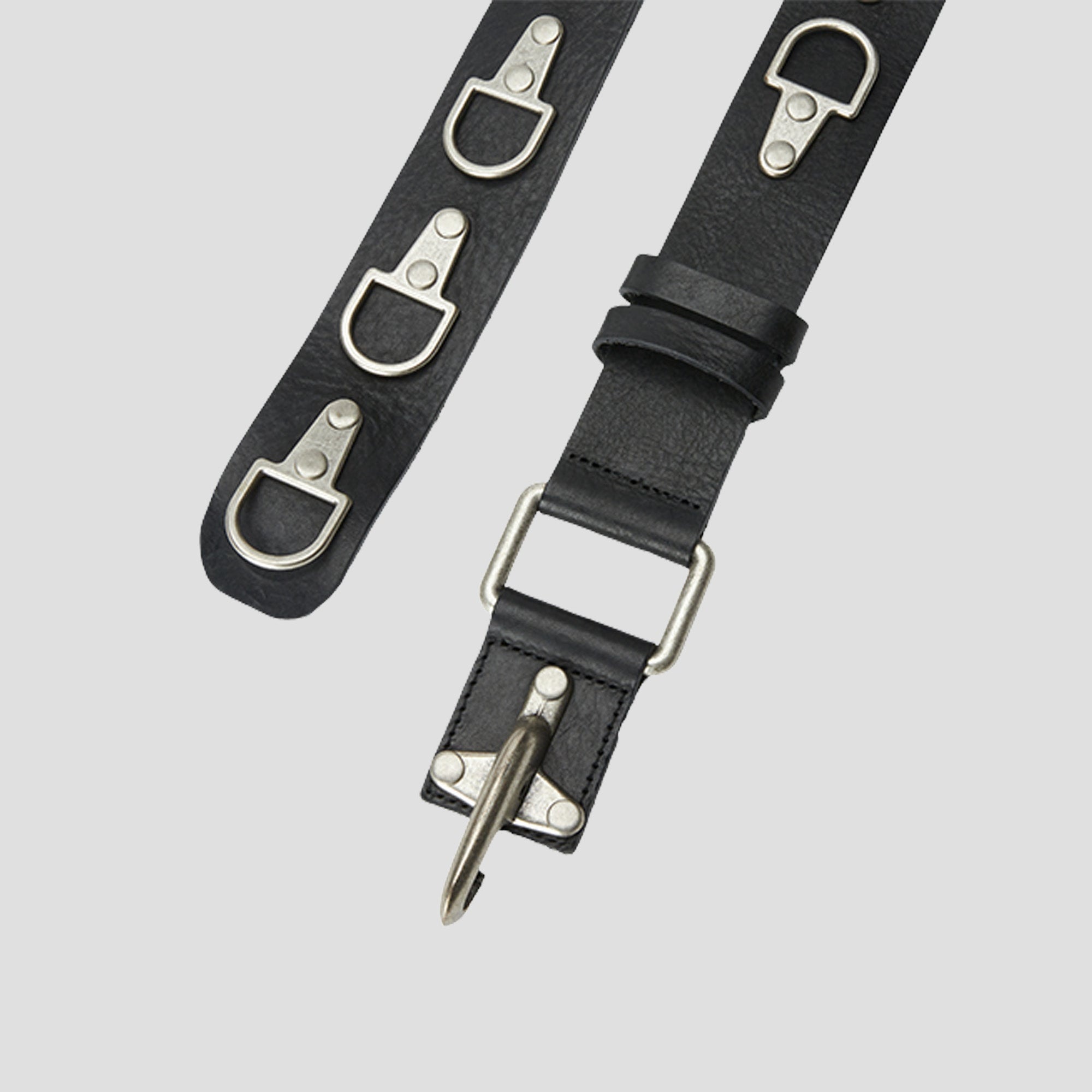 FULL METAL LEATHER BELT - 3