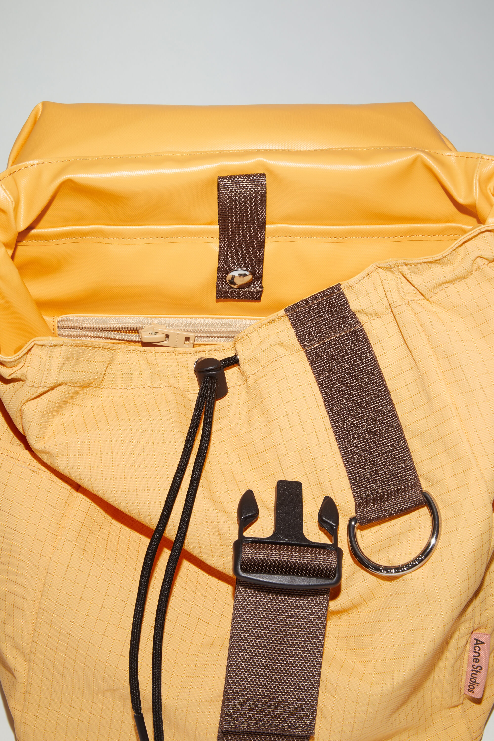 Ripstop nylon backpack - Yellow/brown - 5
