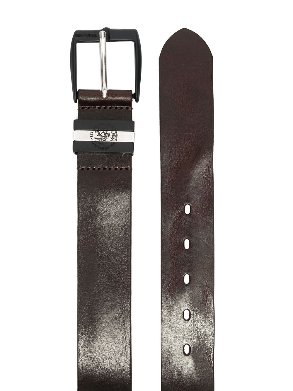 distressed-effect leather belt - 2