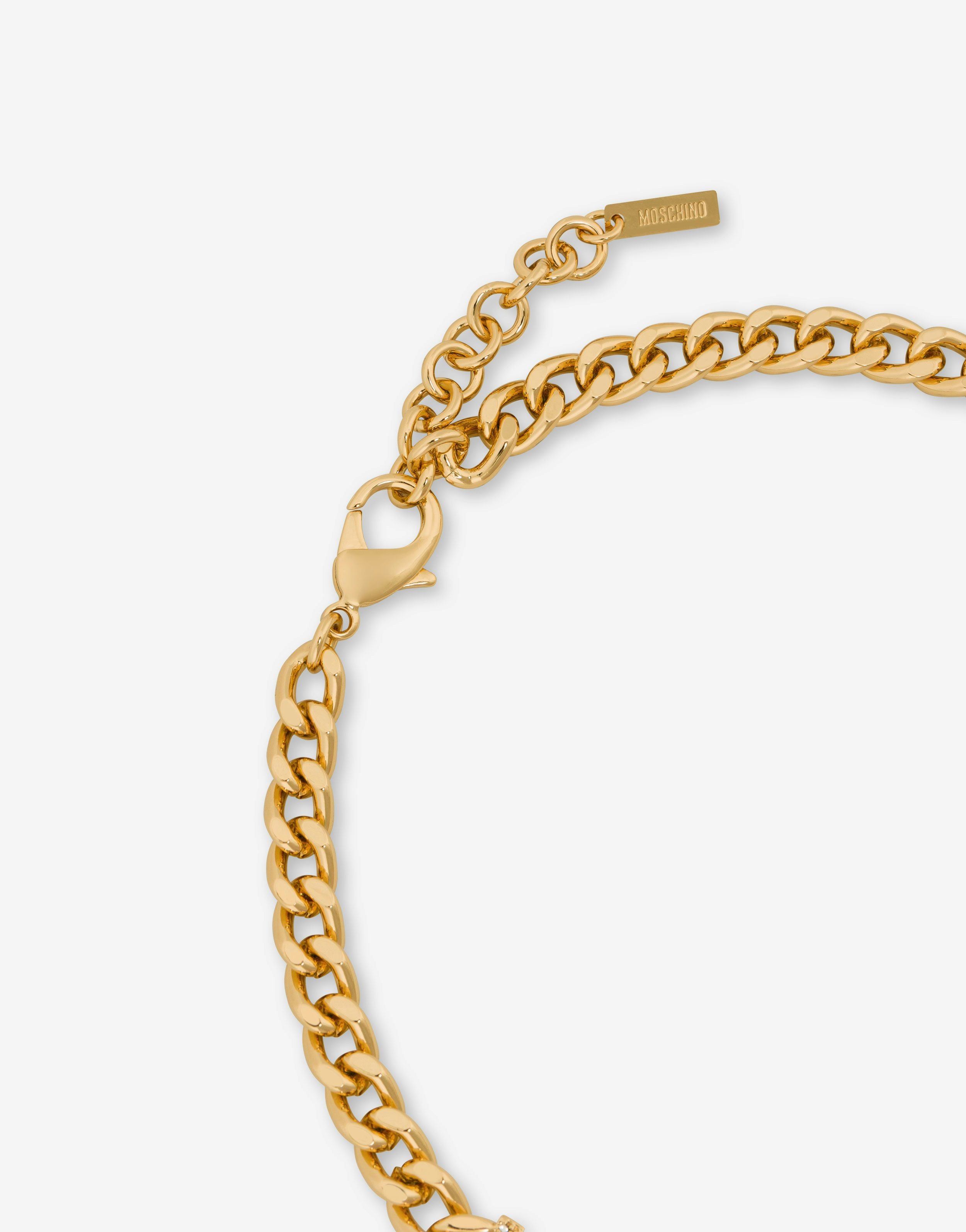 SPARKLING LETTERING LOGO NECKLACE - 3