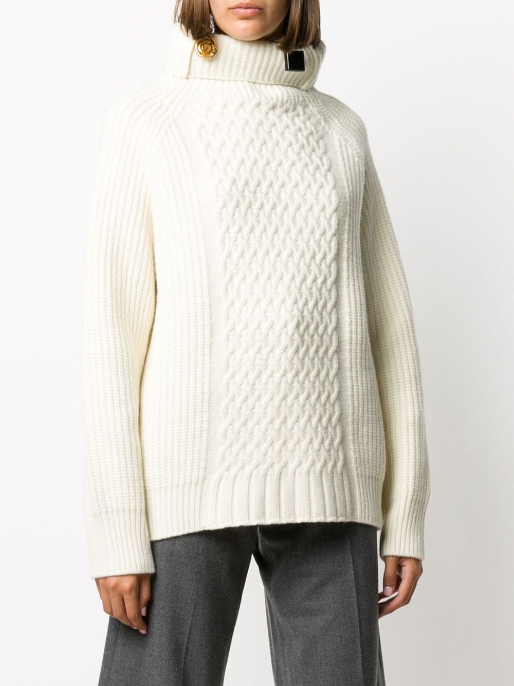 ribbed-knit turtleneck jumper - 3