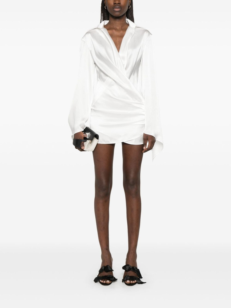 MÔNOT satin wrap mini dress outlook
