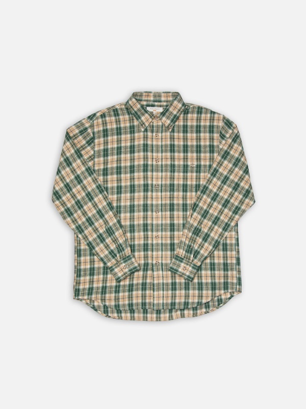 Julian Farmers Check Shirt Racing Green - 1