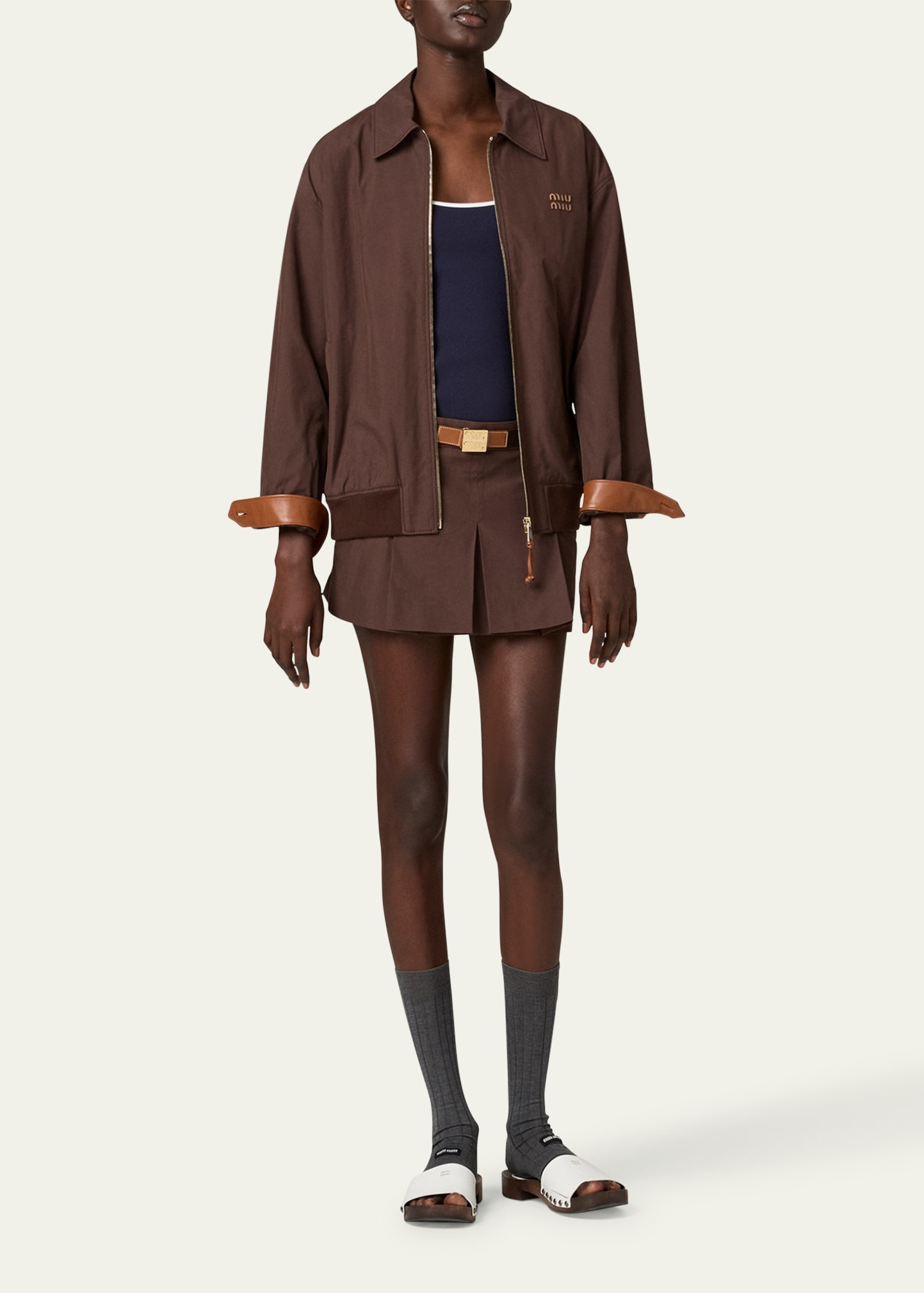 Panama Leather-Trim Jacket - 2