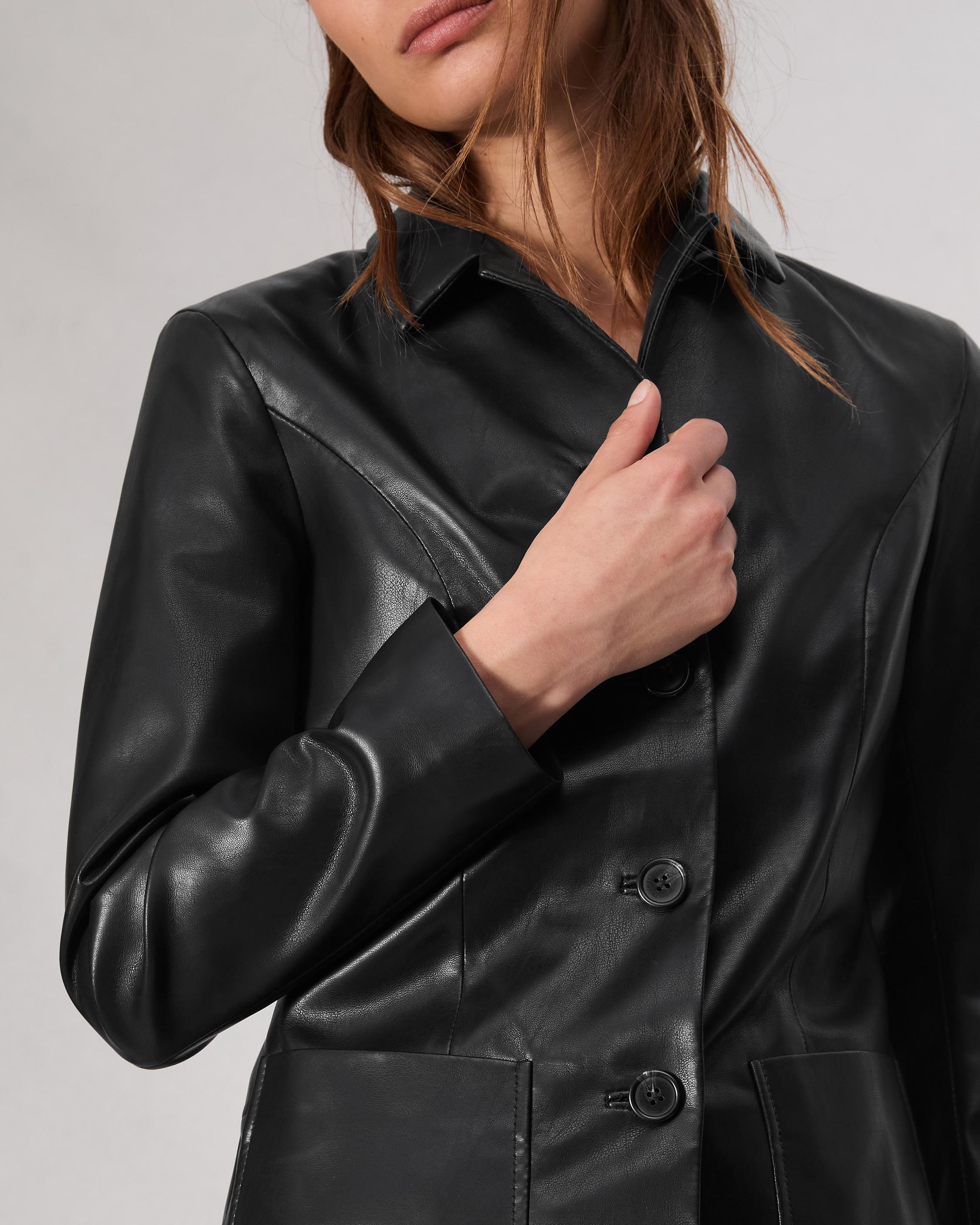 Drew Faux Leather Blazer - 6