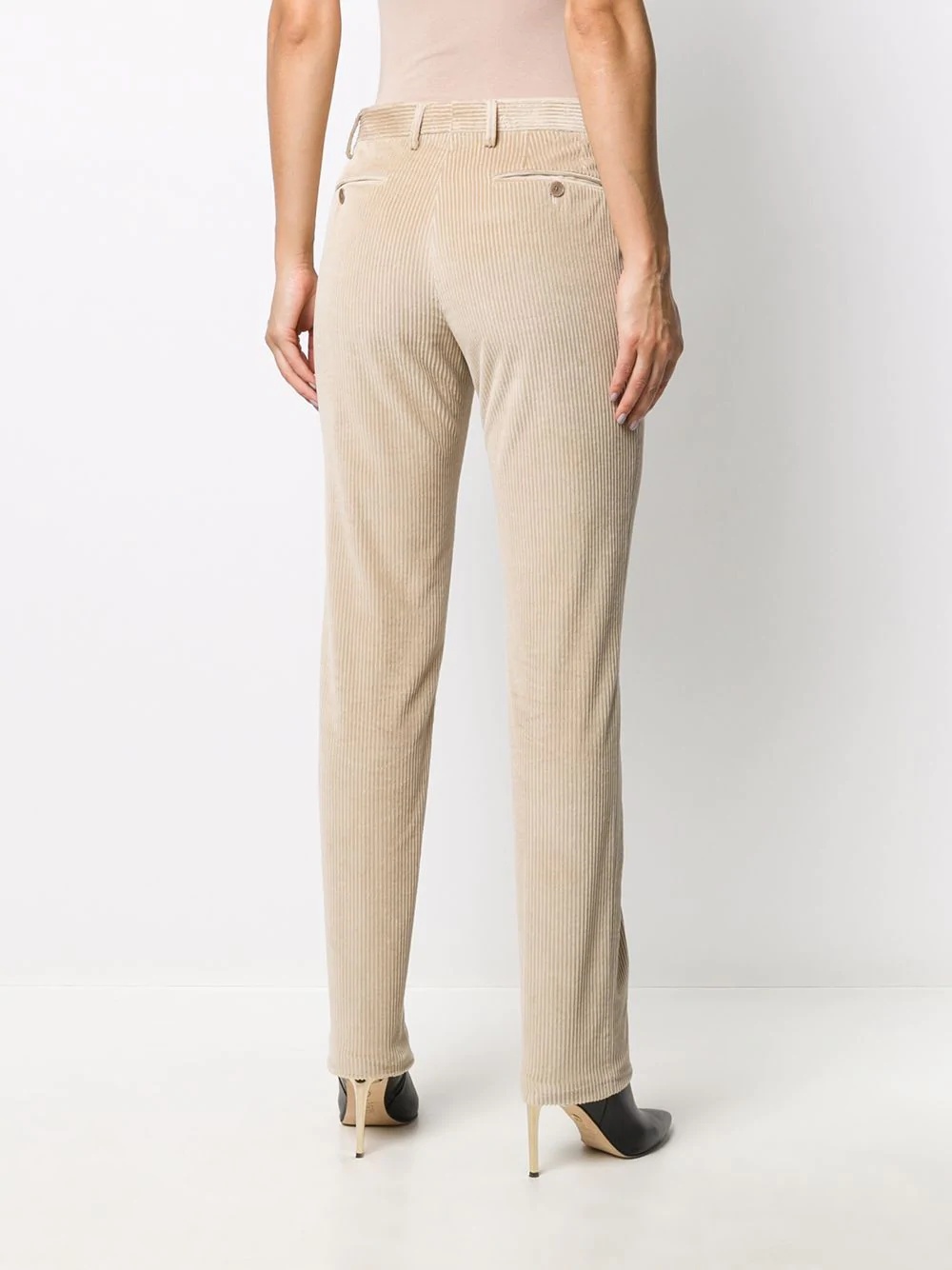 ribbed flared trousers   - 4