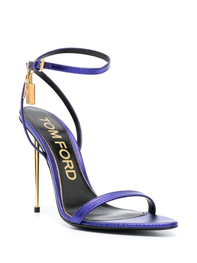 TOM FORD 120mm padlock ankle-strap sandals outlook