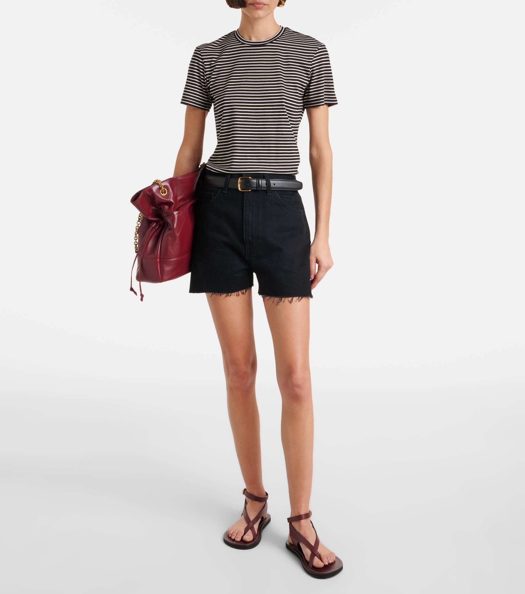 Lana striped cotton-blend T-shirt - 2