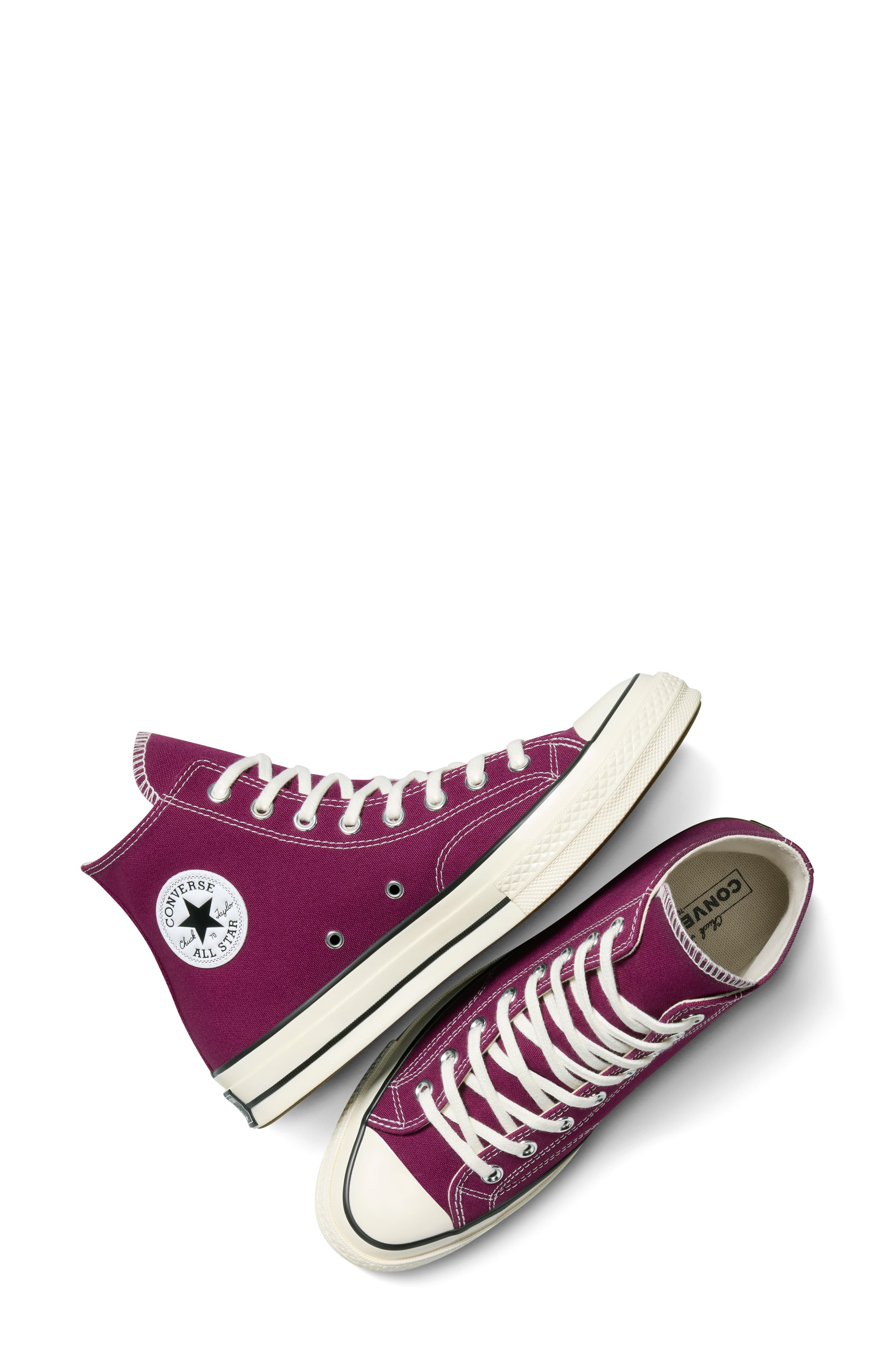 Converse Gender Inclusive Chuck 70 High Top Sneaker in Frozen Acai/Egret/Black at Nordstrom - 4