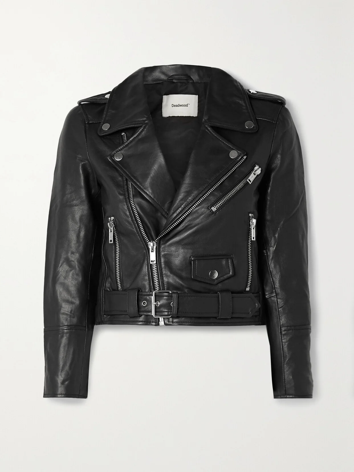 + Net Sustain Joan Leather Biker Jacket - 1