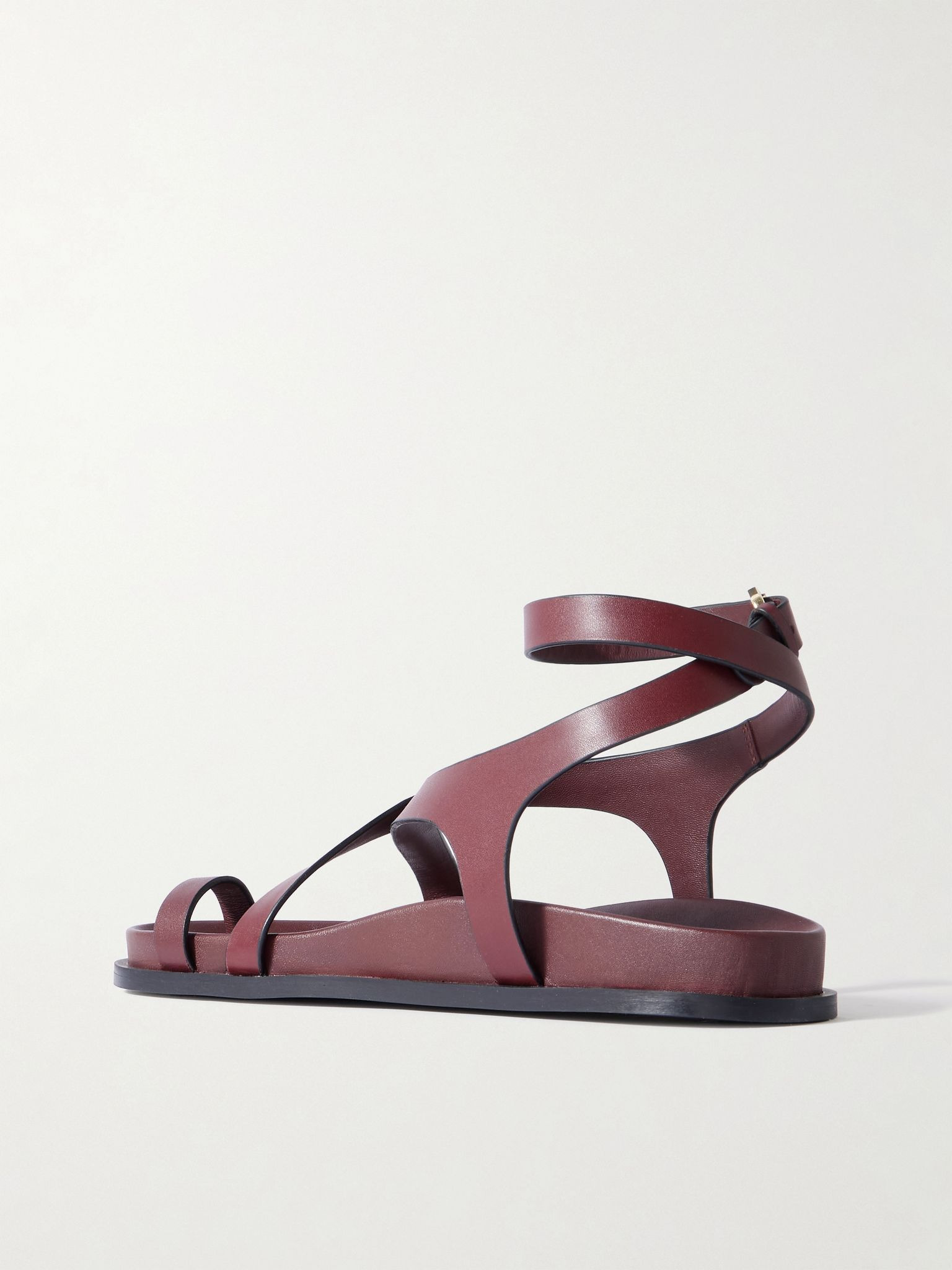 Jalen Slim leather sandals Merlot - 3