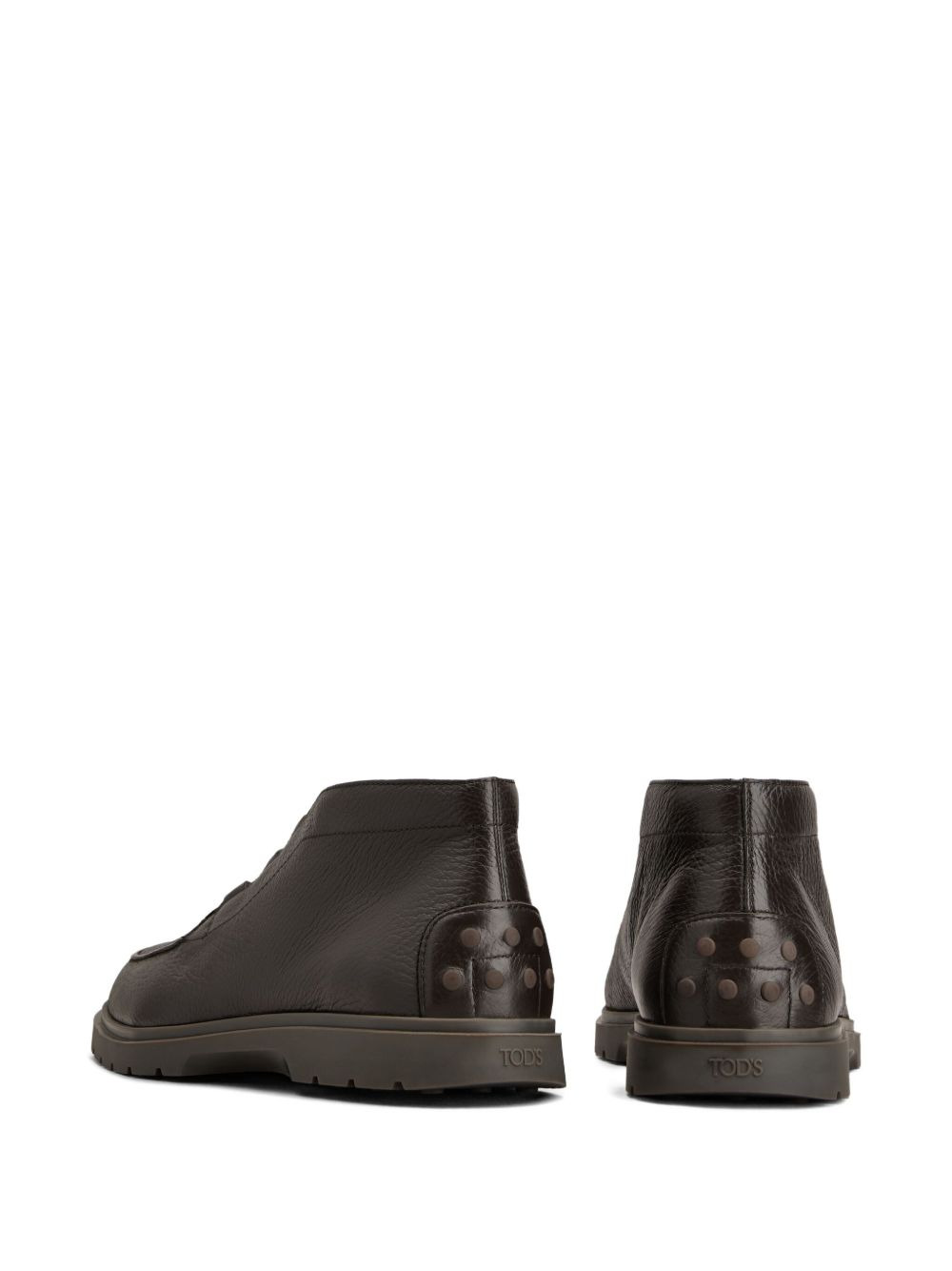 pebble-grain lace-up boots - 3