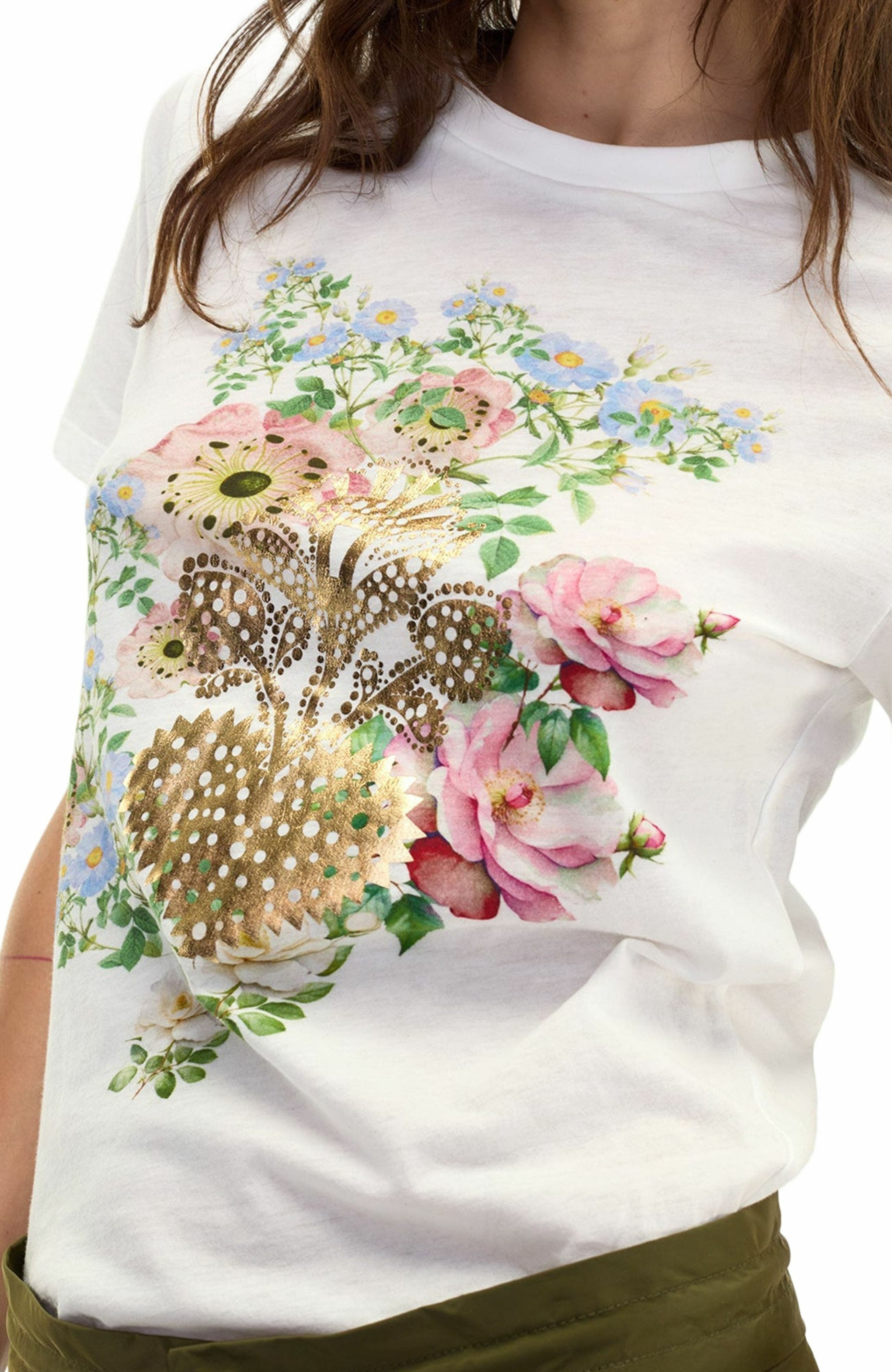 Cynthia Rowley Heart of Gold Tee in White at Nordstrom - 5