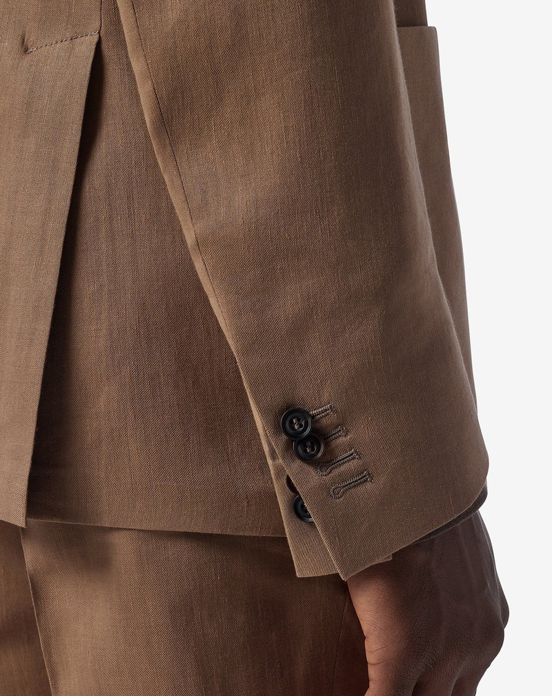 Beige linen, wool and mohair jacket 5