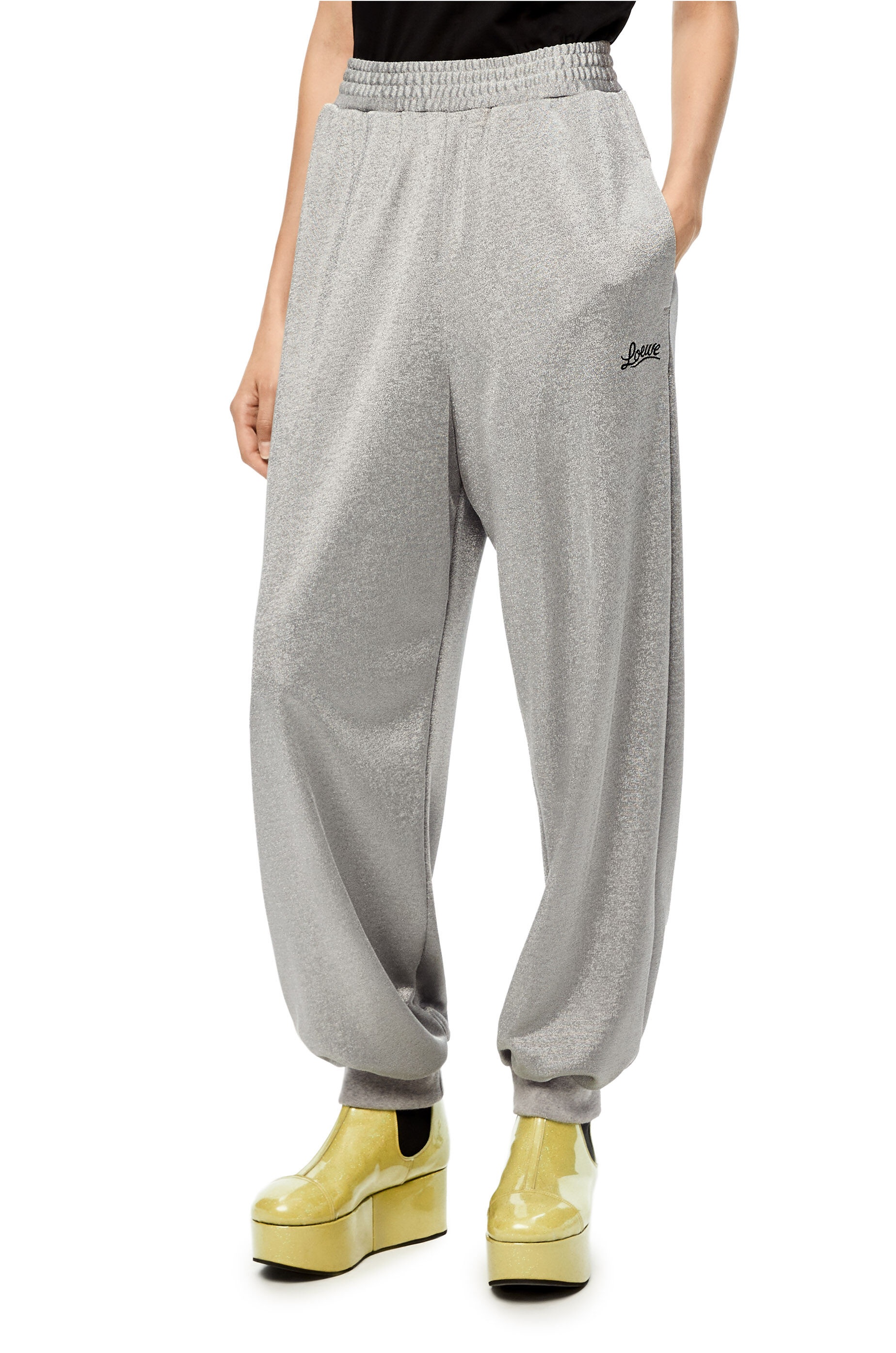 Tracksuit trousers in lurex jersey - 3