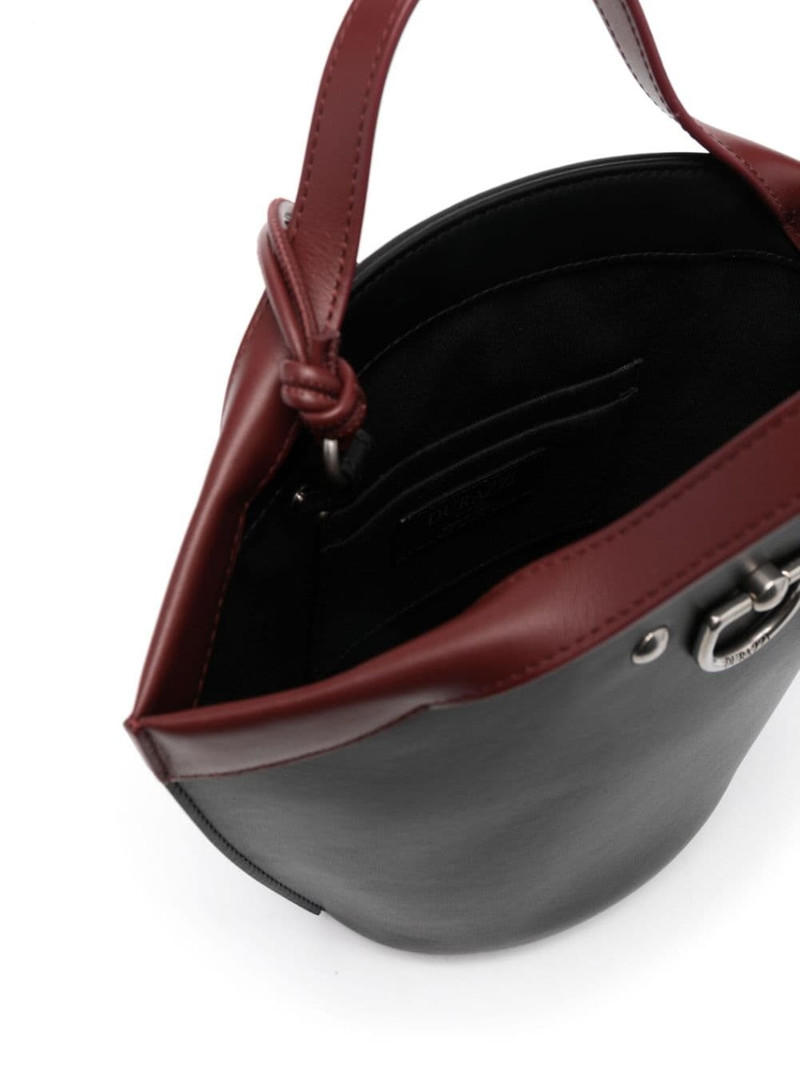 two-tone leather tote bag 5
