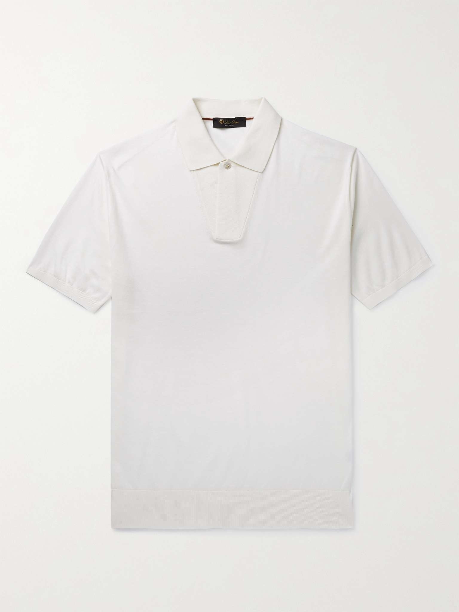 Slim-Fit Cotton and Silk-Blend Polo Shirt - 1