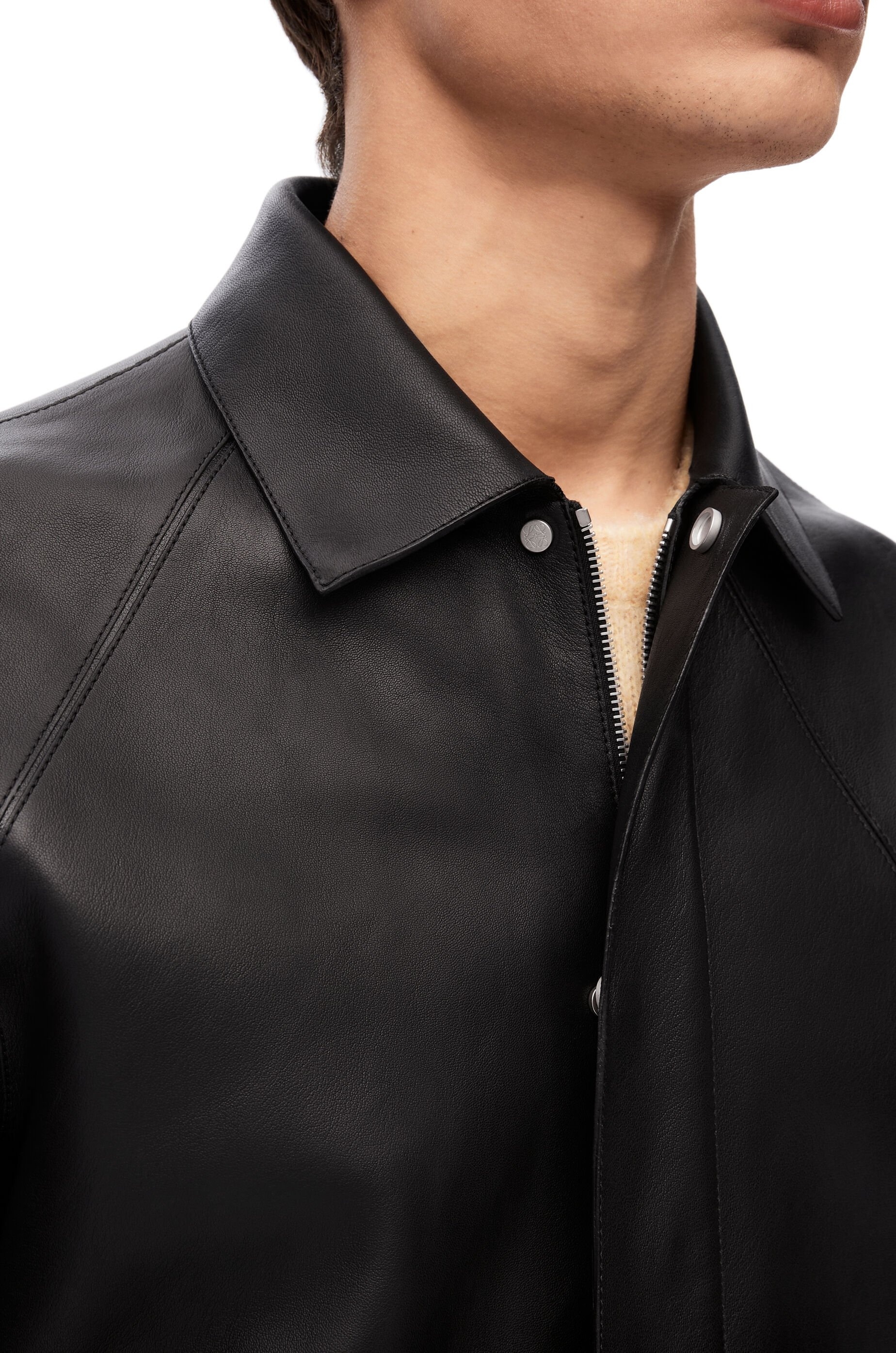 Puzzle shirt in nappa lambskin - 5