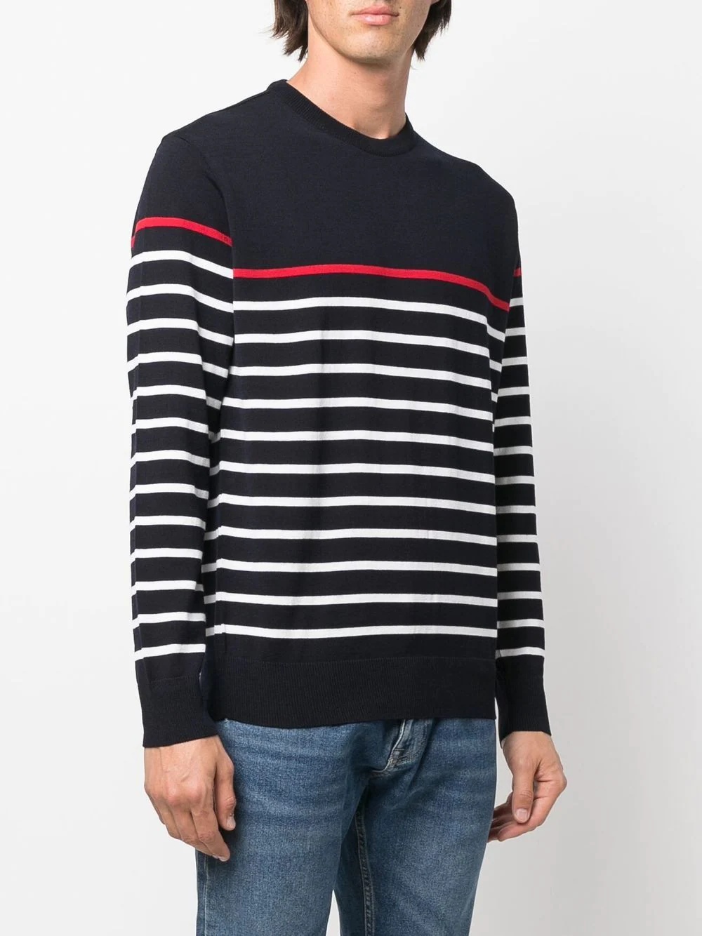 stripe-print jumper - 3