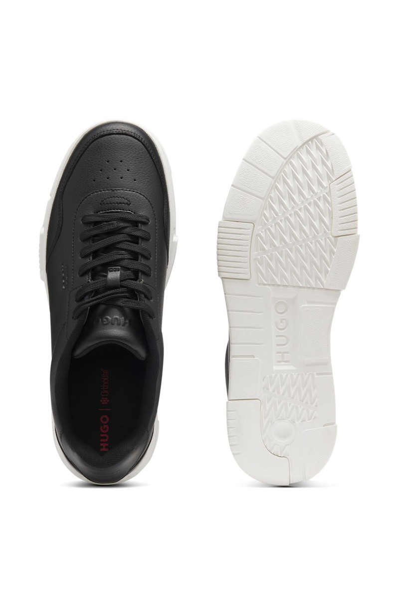 FAUX-LEATHER TRAINERS WITH ZIGZAG DETAILING 4