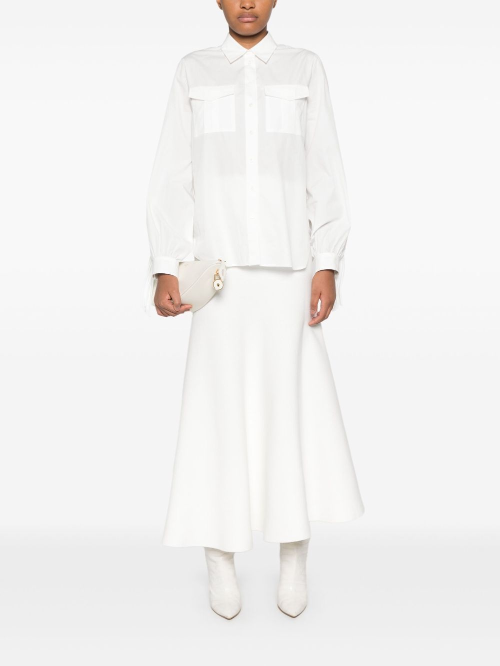 fringe-detailed shirt - 2