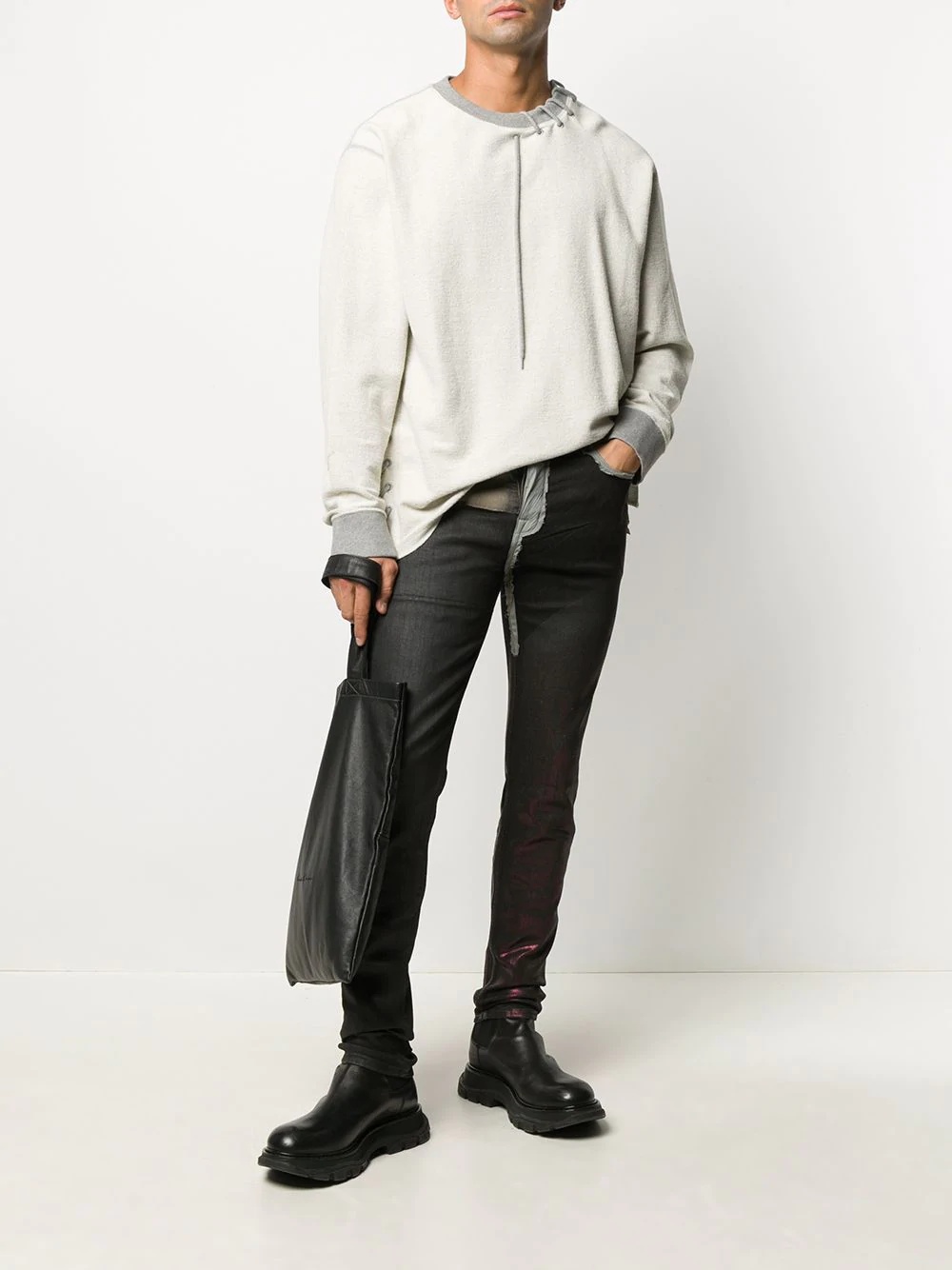 colour-block skinny jeans - 2