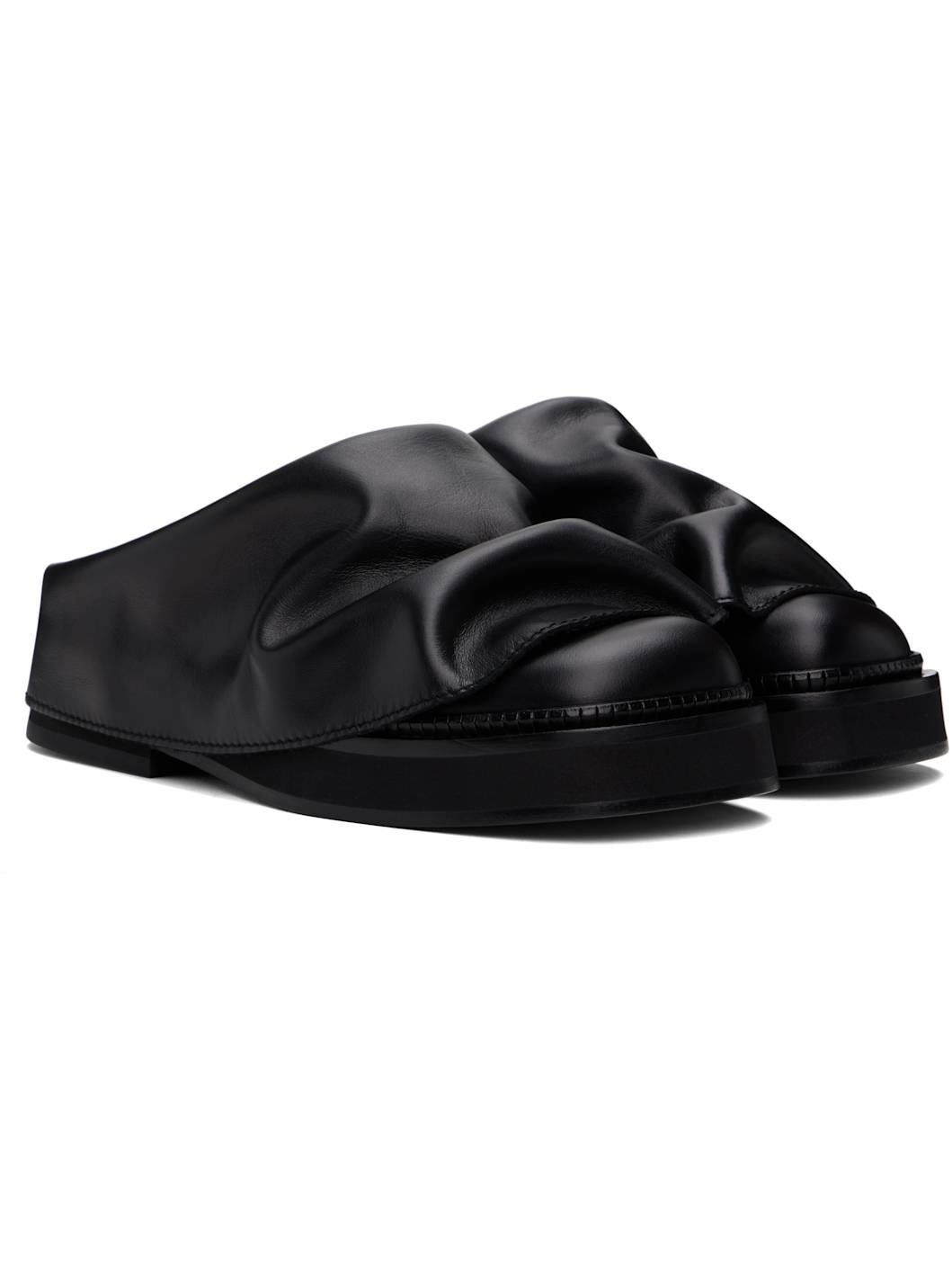 Black Mini Robin Sabot Slip-on Loafers - 4