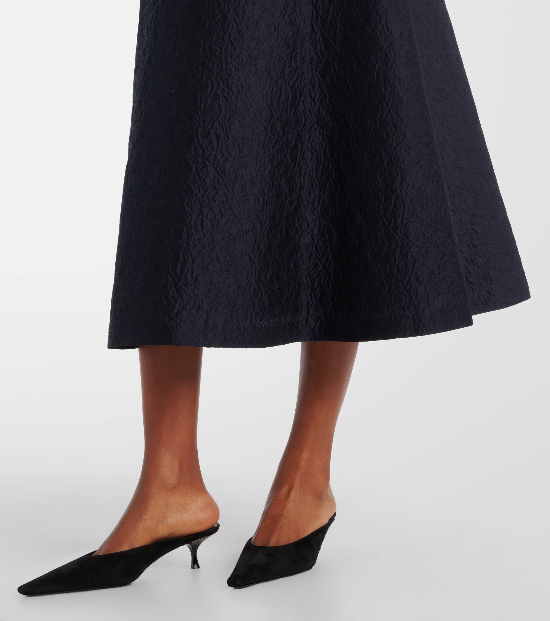 Lyon cotton and silk-blend cloqué midi dress - 5