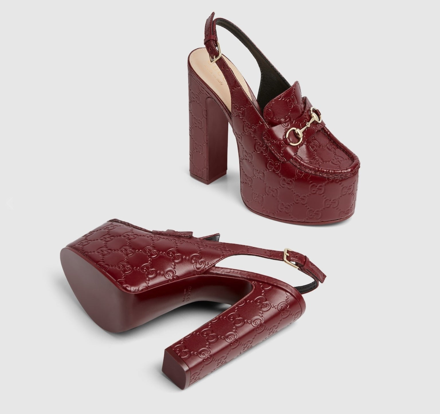 Gucci Horsebit Platform Slingbacks - 3