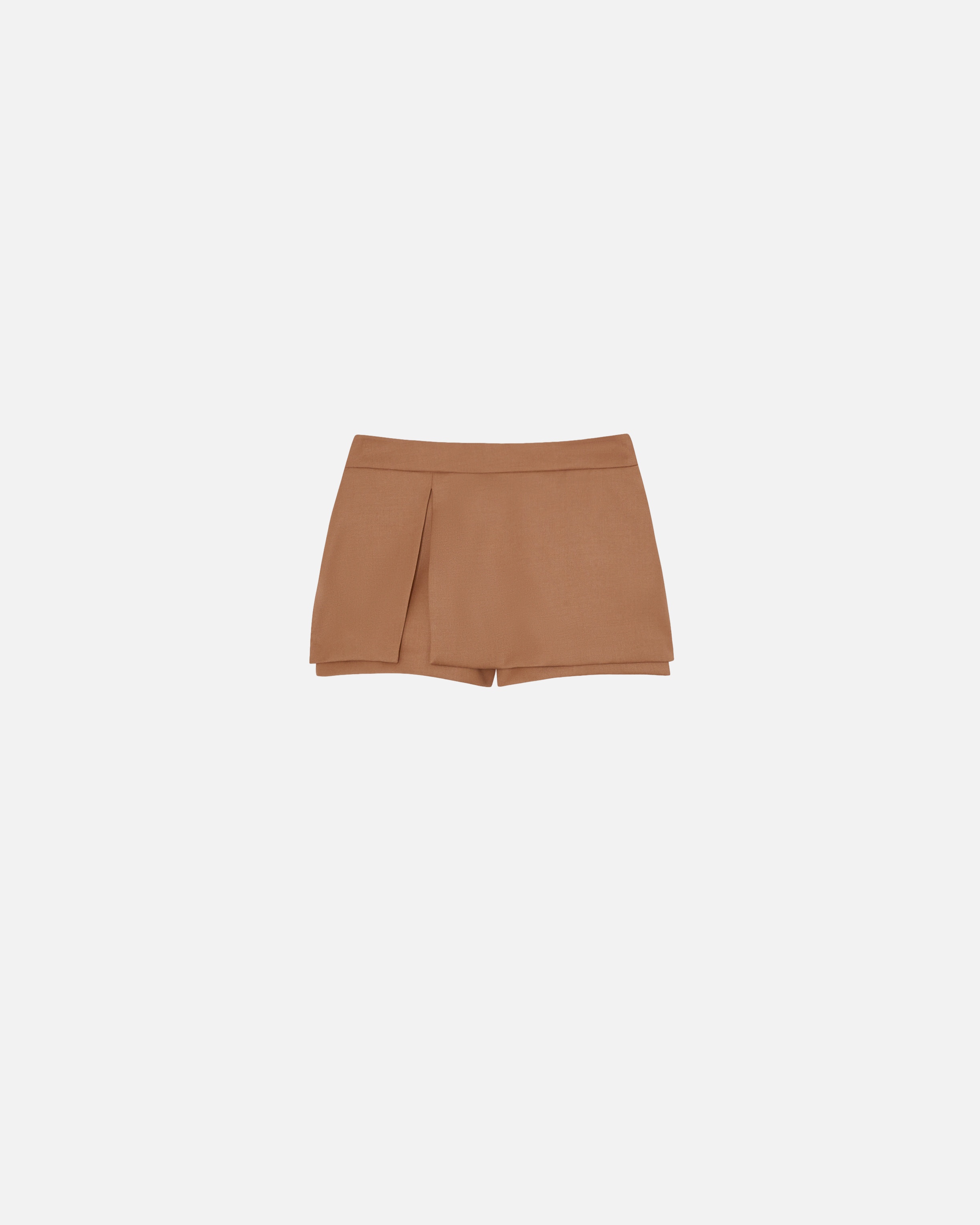 FLANNEL MINI SKIRT-EFFECT SHORTS - 1