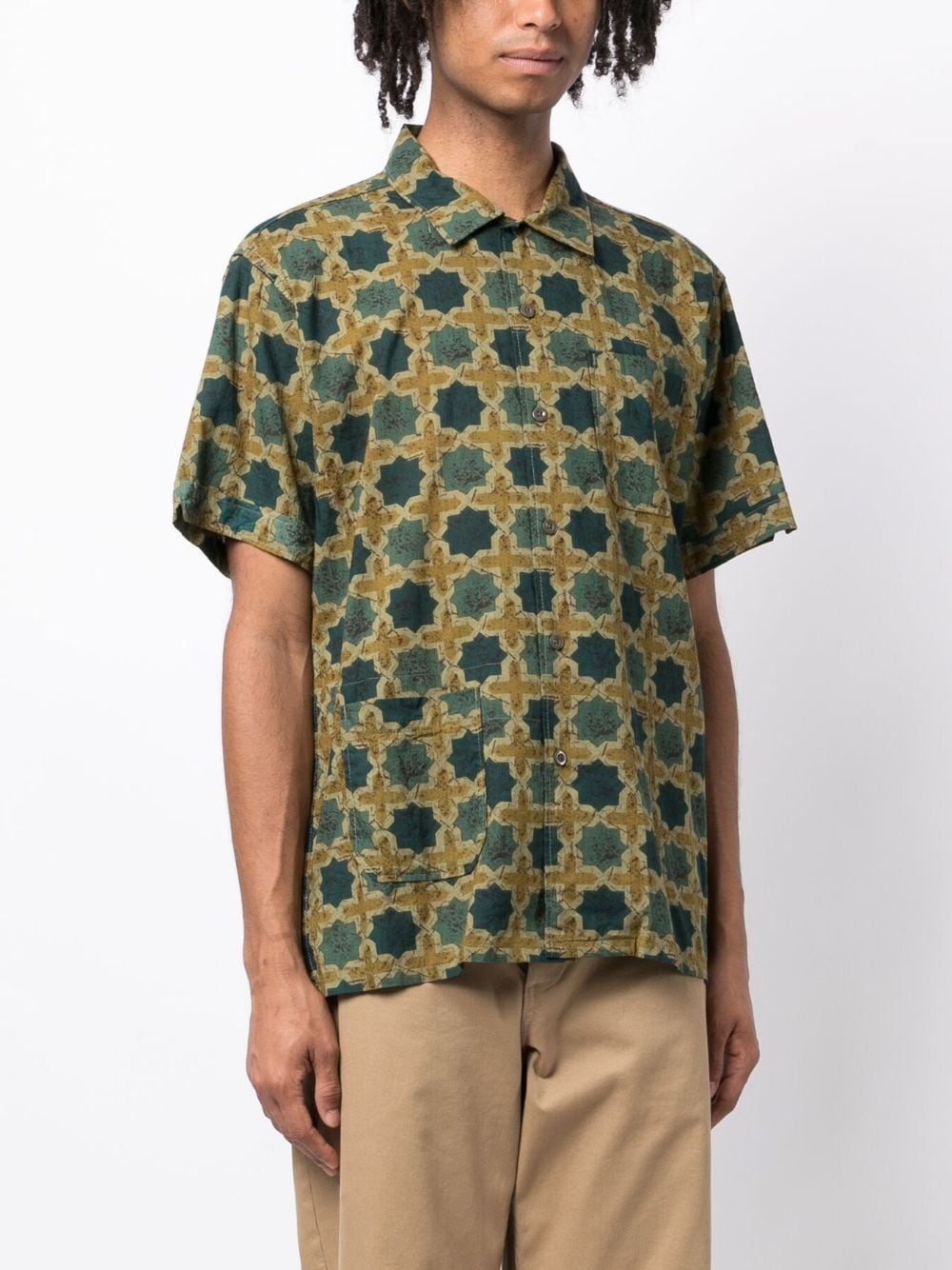 zalij-pattern cotton shirt - 3