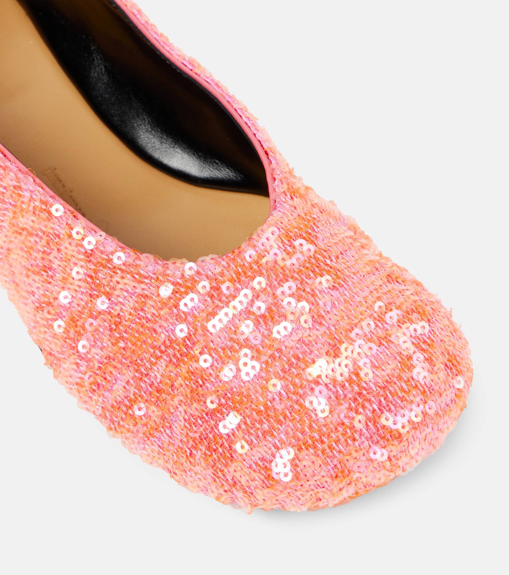Sequined ballet flats - 5