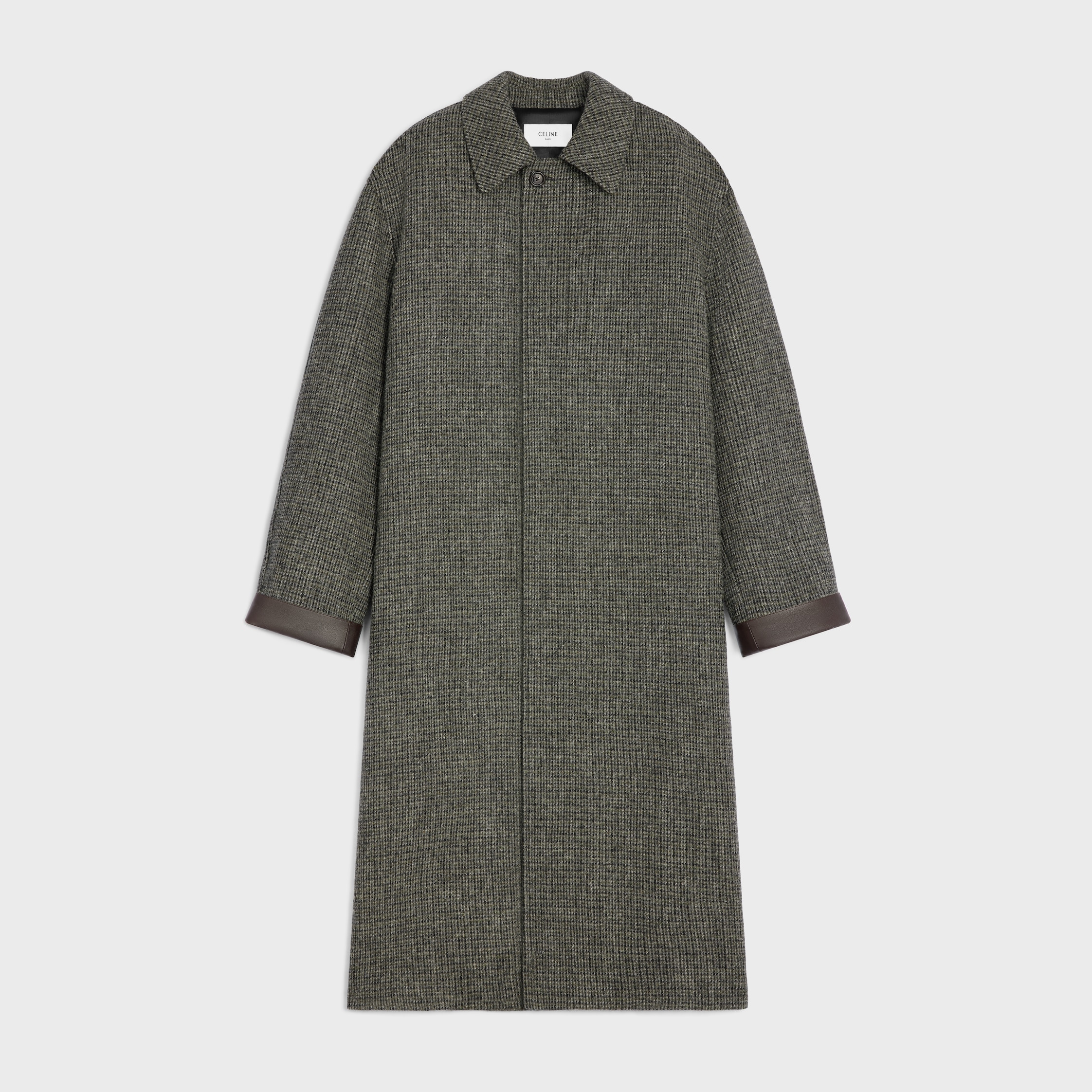 mac coat IN CHECKED WOOL TWEED - 2