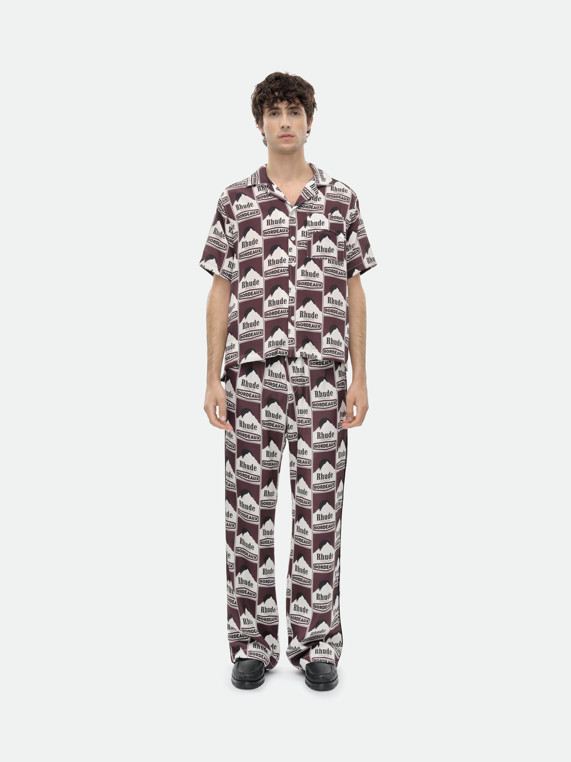 MOONLIGHT BORDEAUX SILK PJ PANT - 2