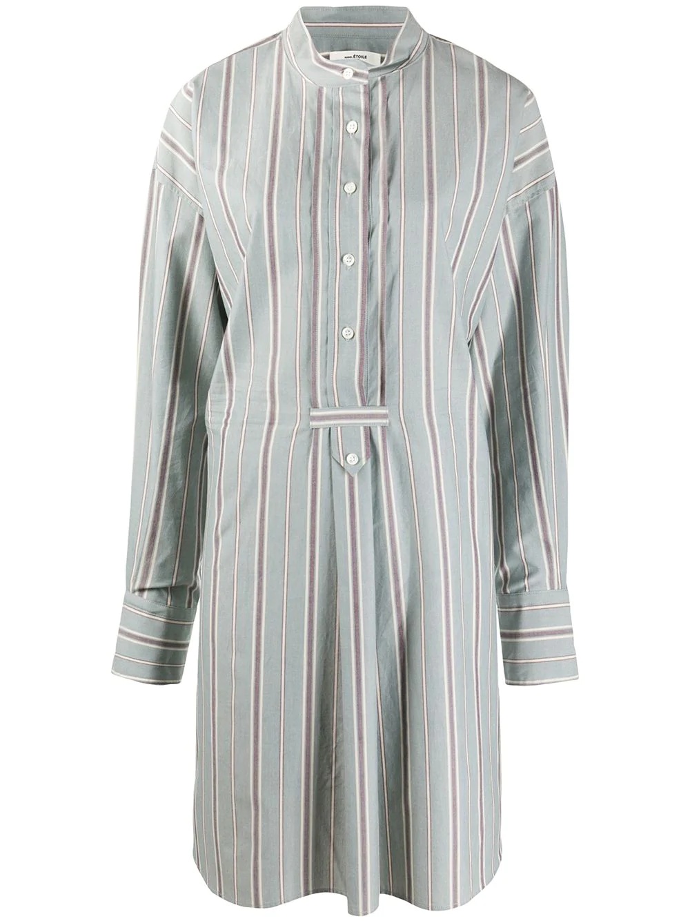 striped shirt dress - 1