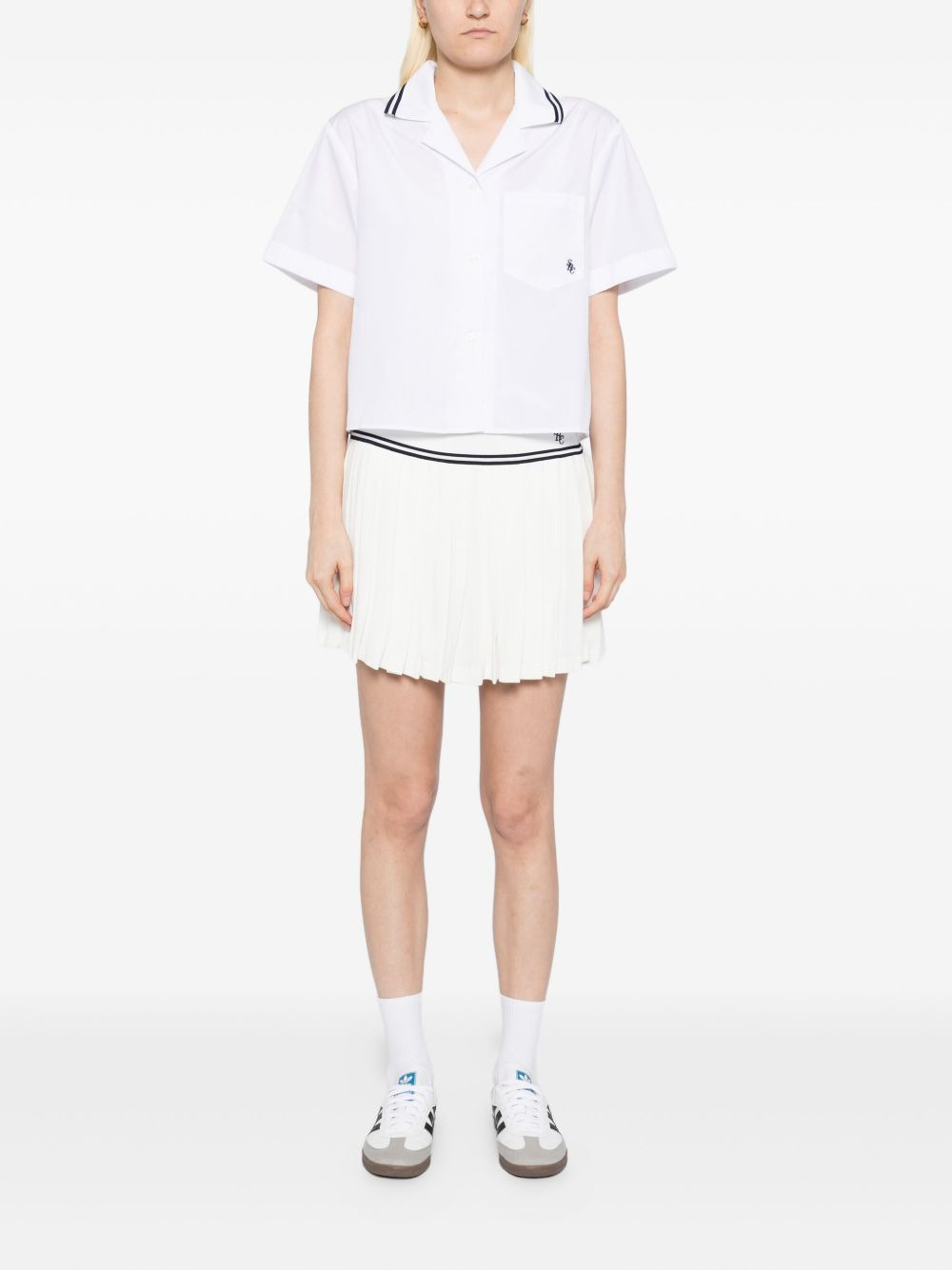 pleated panelled skirt - 2