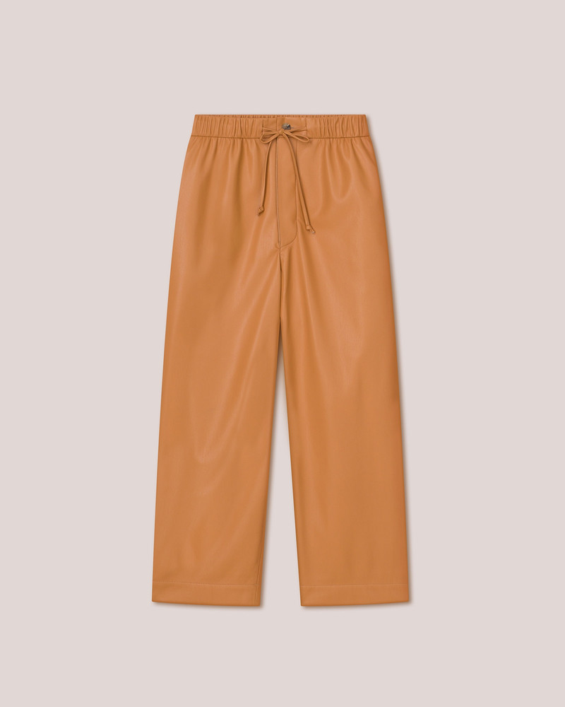 JAIN - OKOBOR™ alt-leather relaxed pants - Tan 1