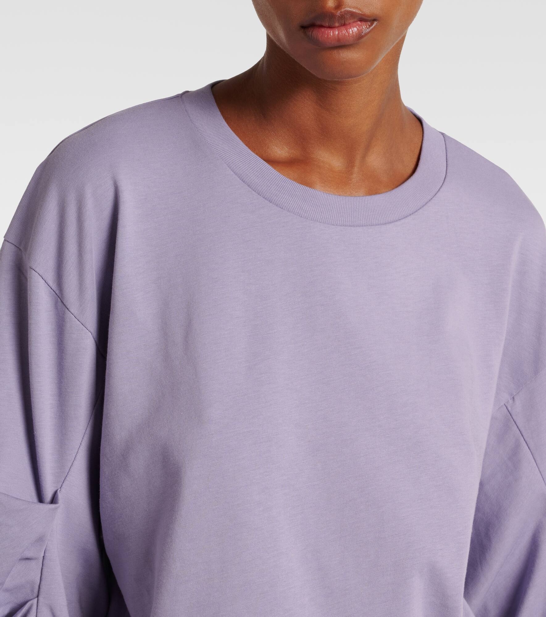 Ruched cotton jersey sweatshirt - 6