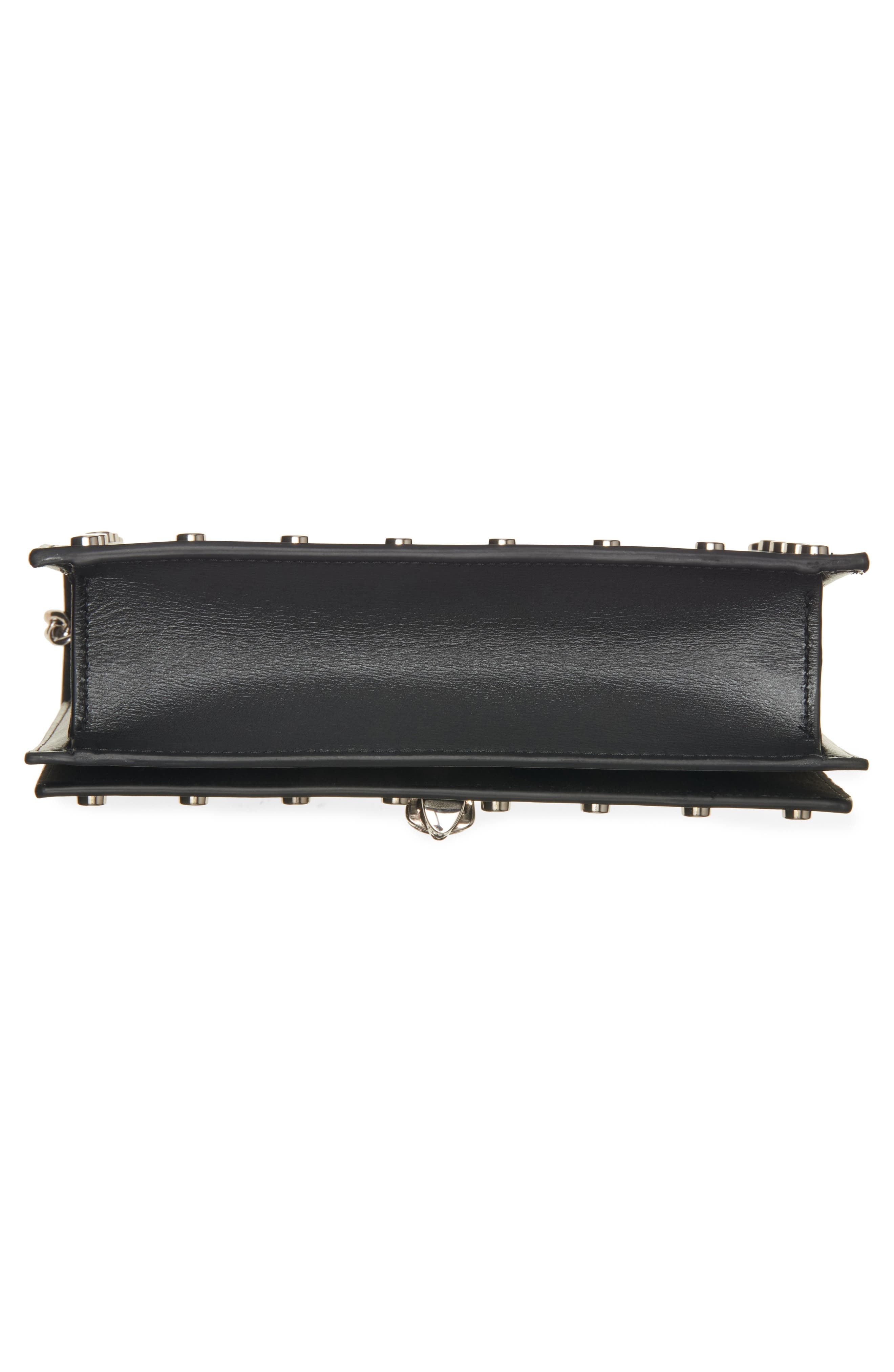 McQueen Small Skull Leather Crossbody Bag in Black/Silver at Nordstrom - 6