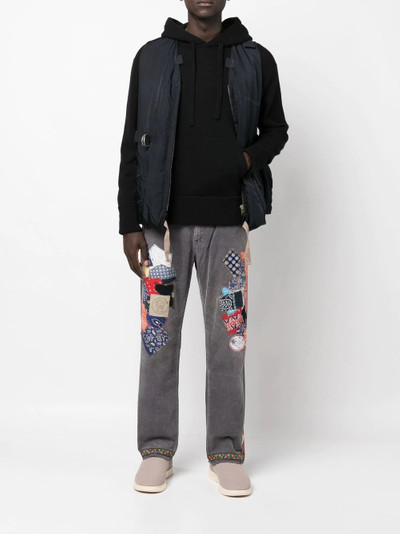 Children of the Discordance patchwork-detail straight-leg jeans outlook