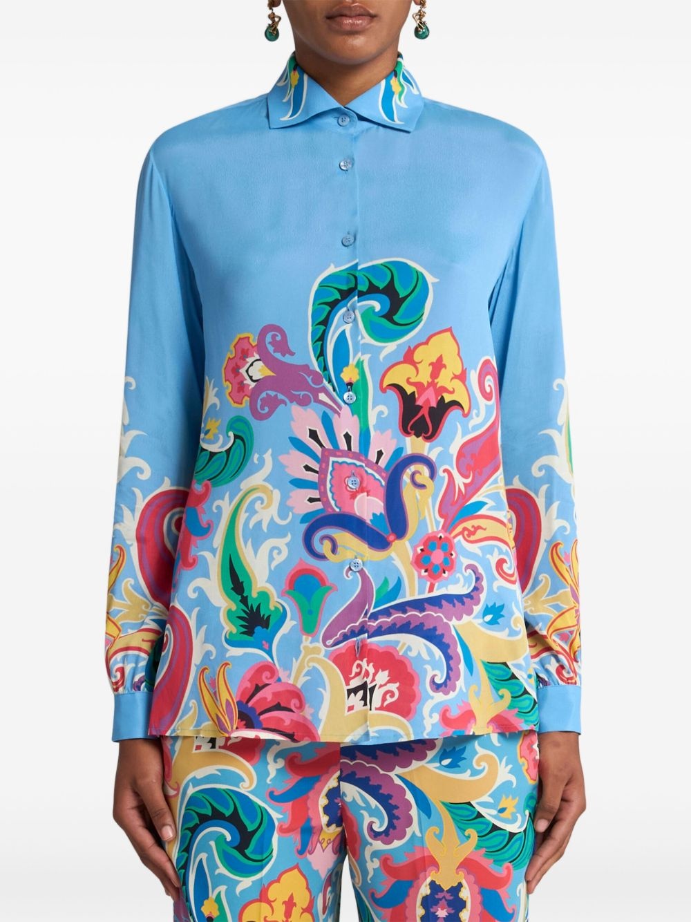floral-print shirt - 2