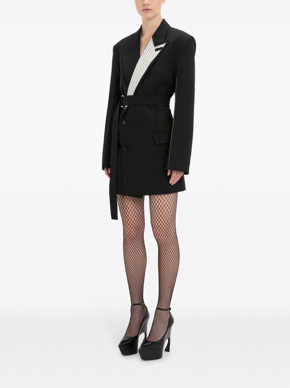 double-breasted tailored minidress - 3