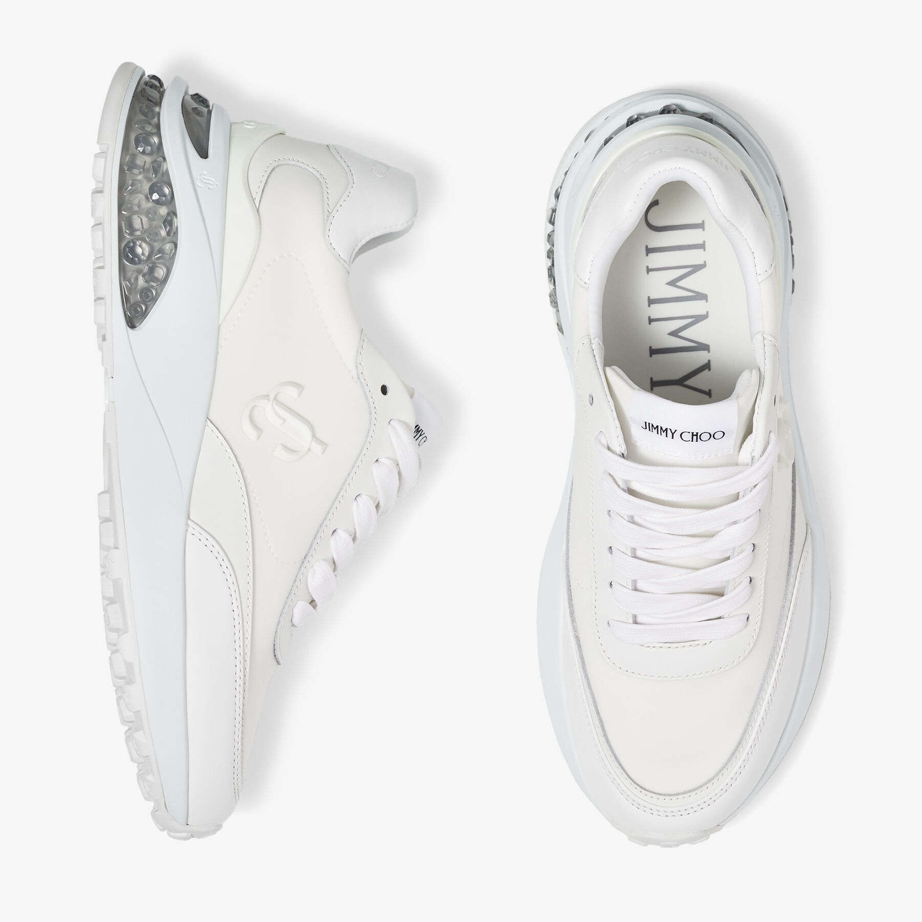 Memphis Lace Up/F
White Neoprene and Leather Low Top Trainers - 5