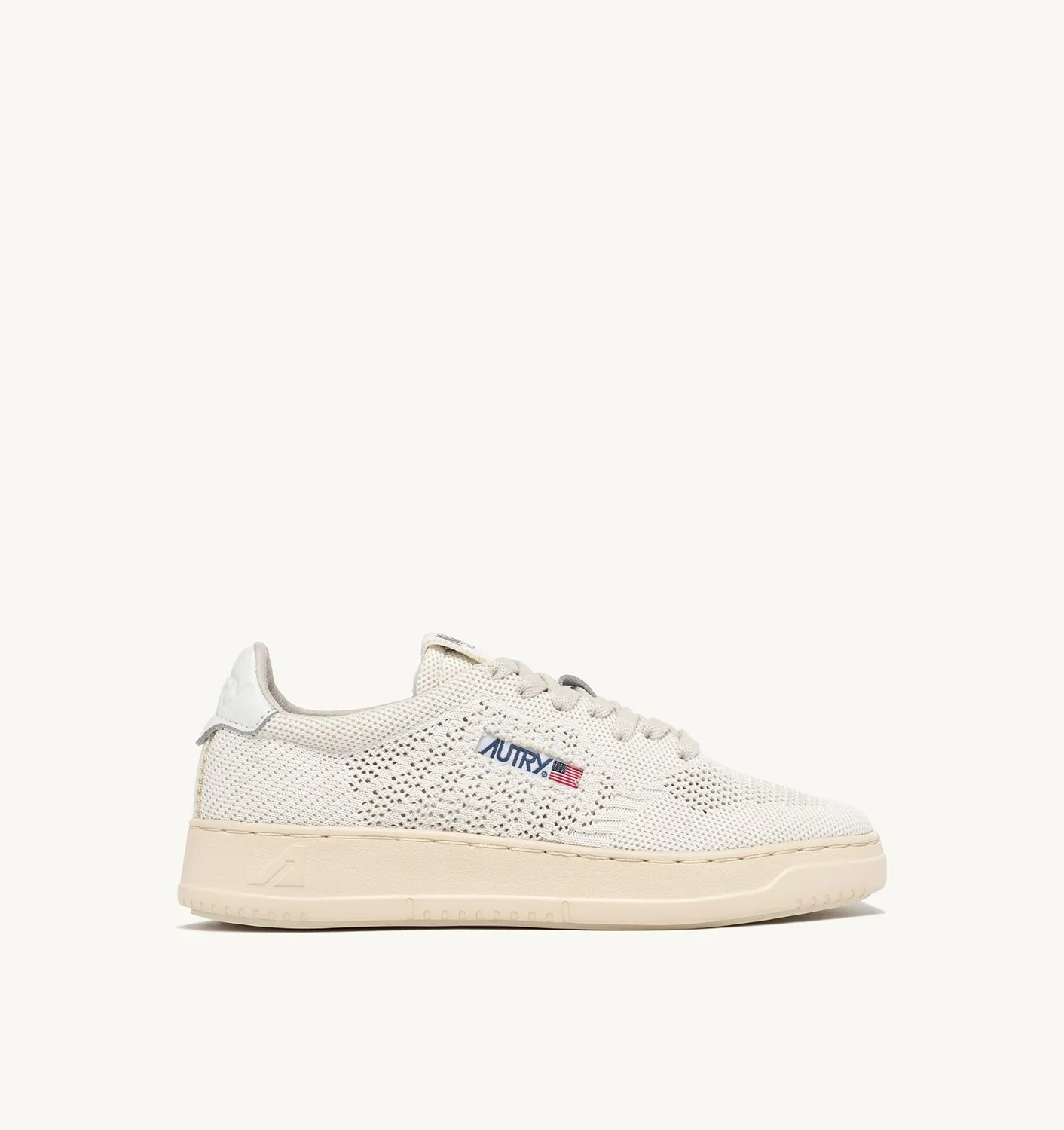 MEDALIST EASEKNIT LOW SNEAKERS IN IVORY WHITE FABRIC - 1